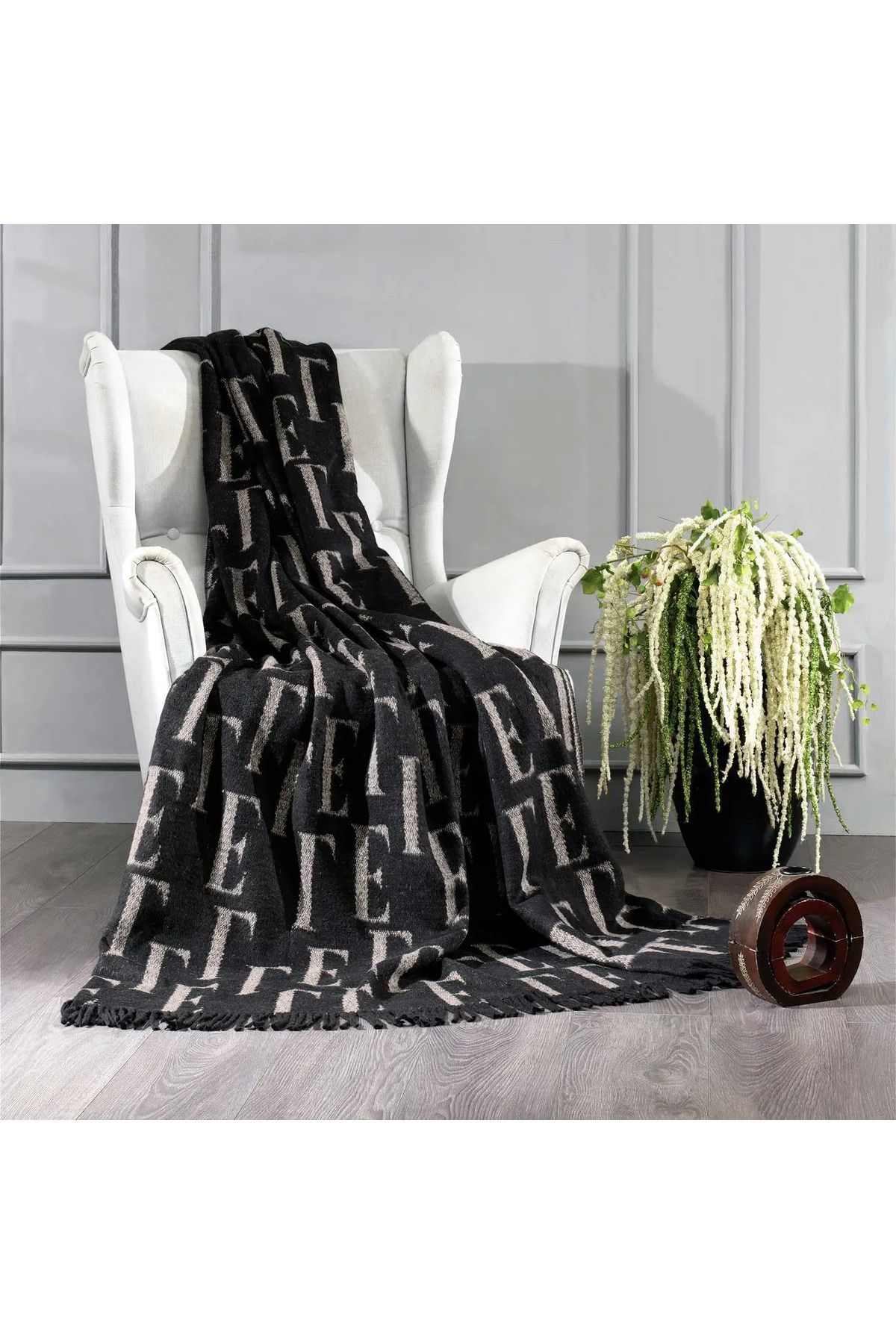 ELLE HOME Elle Throw Battaniye - Pudra