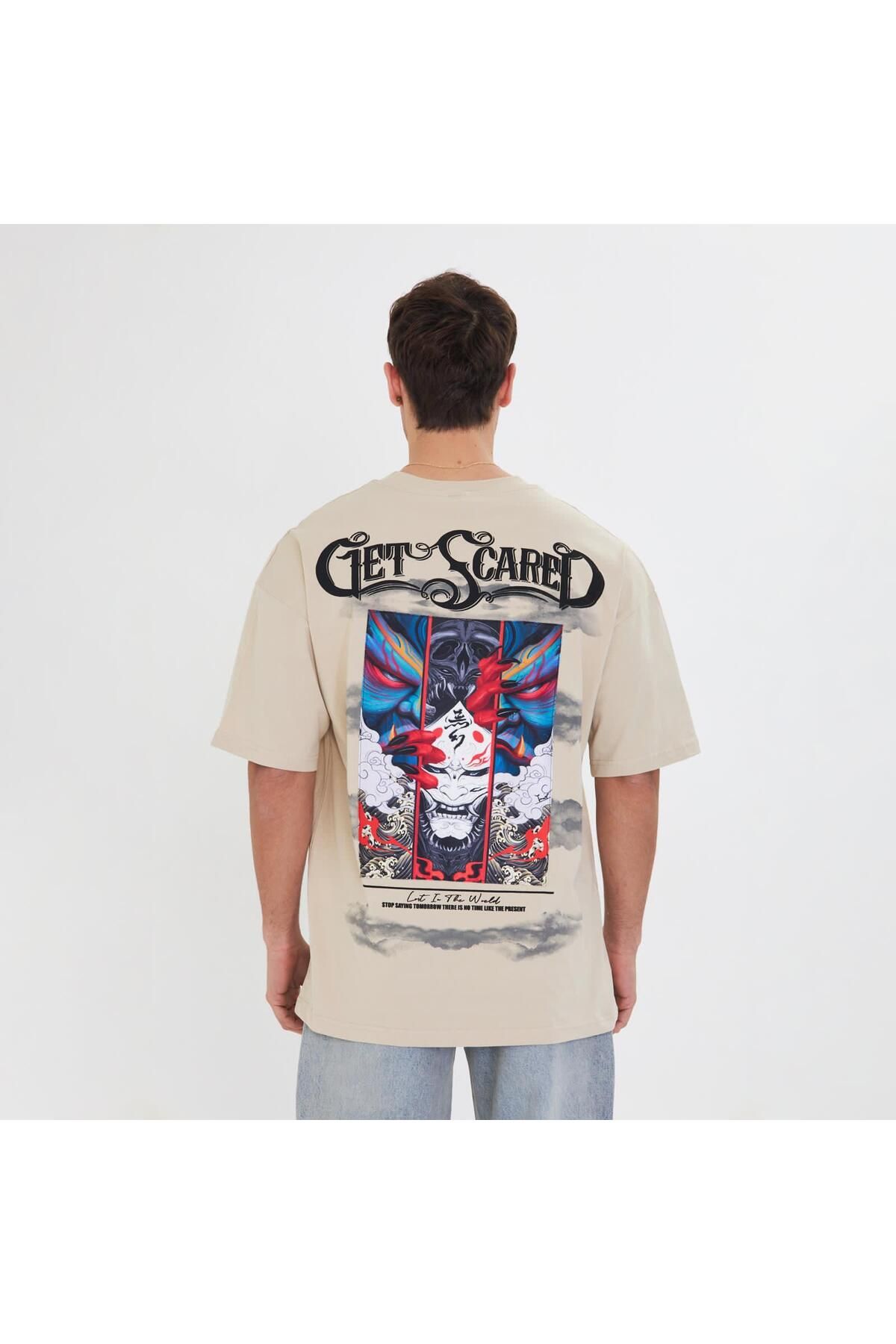 boliwear Oversize Unisex Get Scared T- Shirt