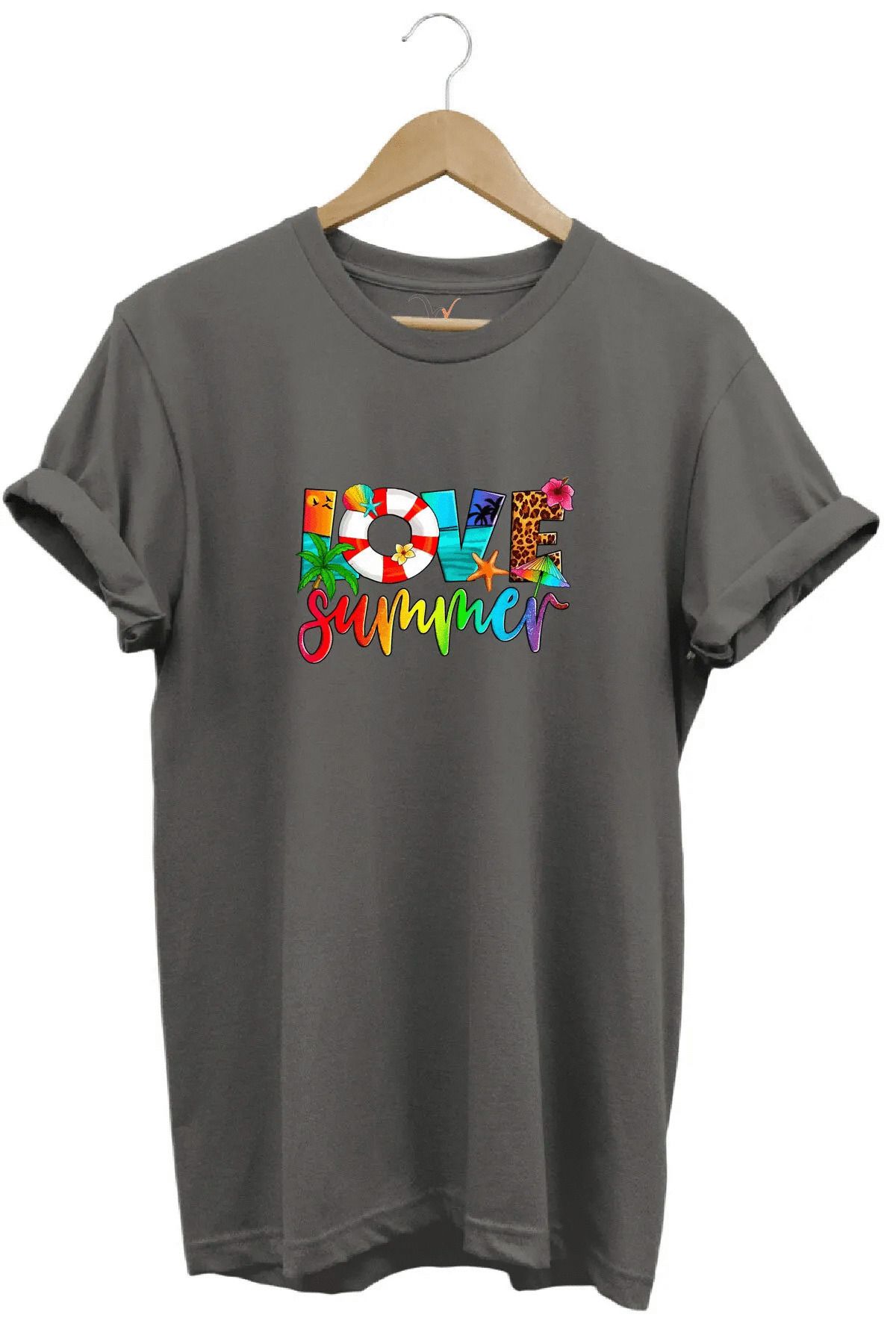 joyyfashion Summer Yaz Baskılı Tişört