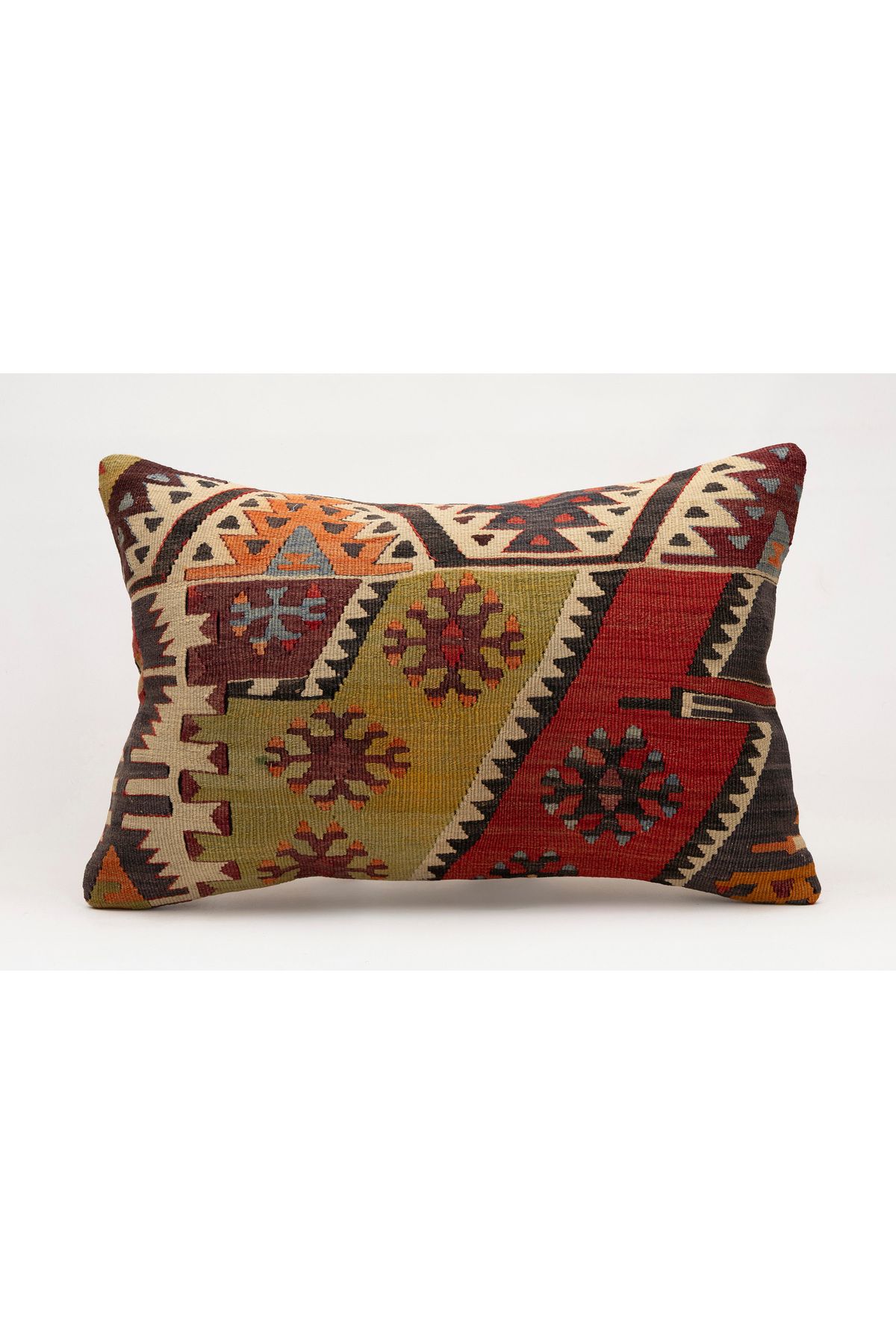 Kilim Whole Sale El Yapımı Kilim'den Yapılmış Vintage Yastık Kırlent Kılıfı, 40x60 cm