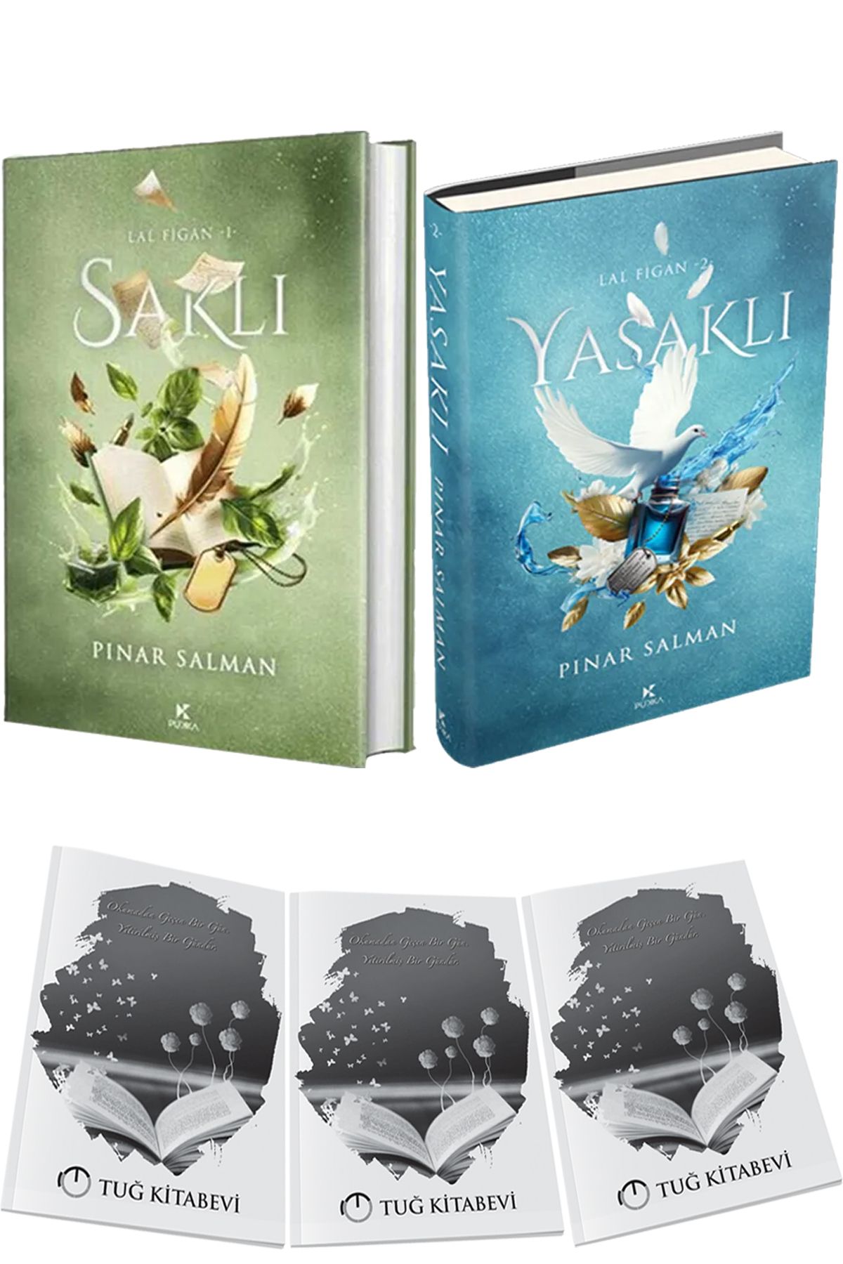 Pukka yayınları Saklı ve Yasaklı Ciltli 2li Set Pınar Salman + Hediyeli