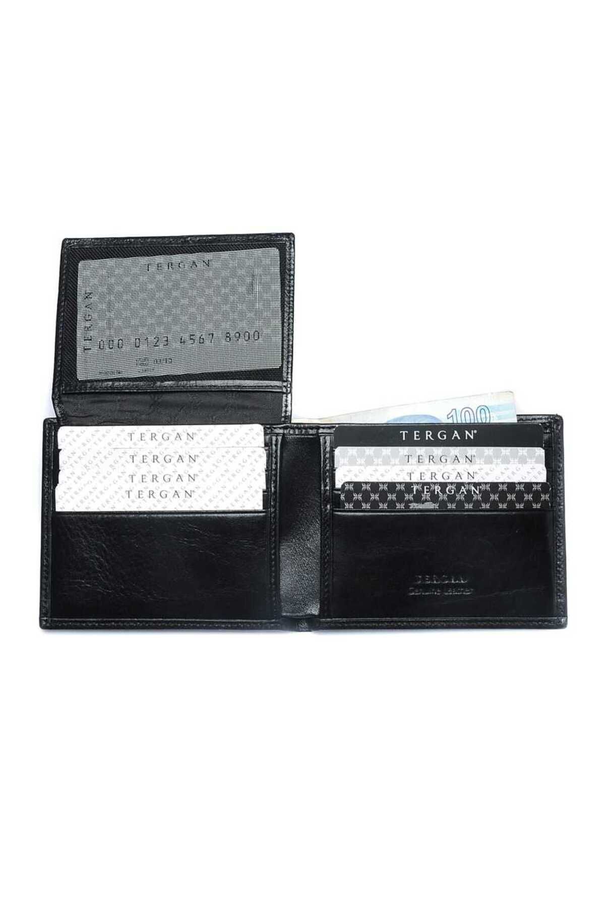 Tergan-Black Genuine Leather Men's Wallet - S1Ce 00001502 -A97 3