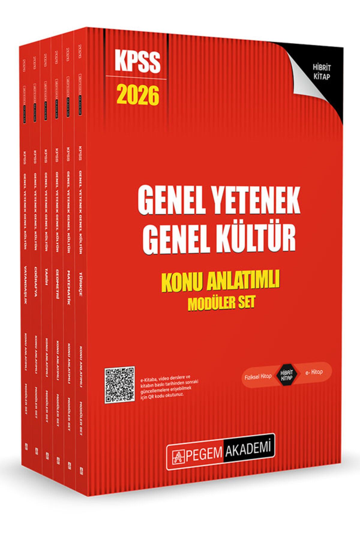 Pegem Akademi Yayıncılık Pegem 2026 KPSS Genel Yetenek Genel Kültür Lisans Konu Anlatımlı Modüler Set 6 Kitap