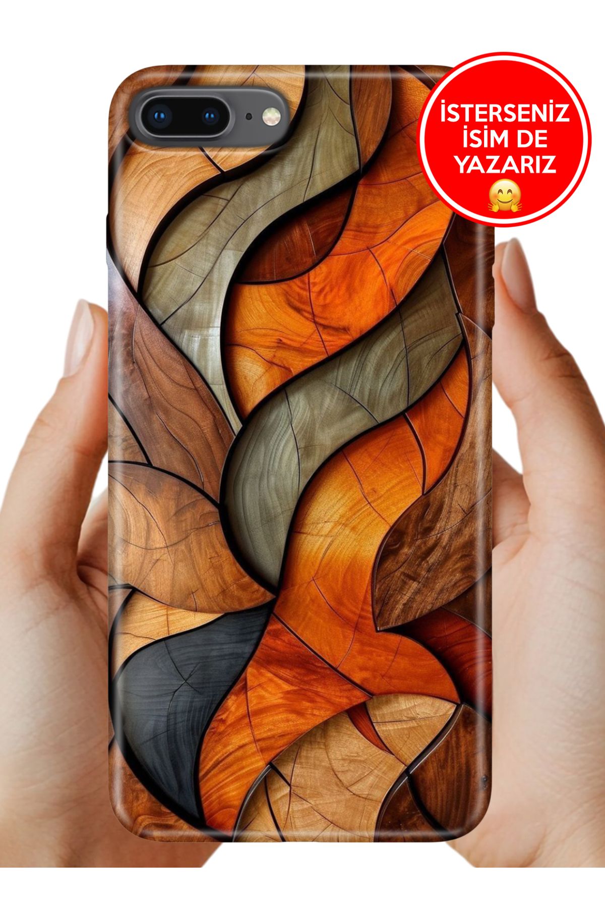 Cekuonline iPhone 7 Plus - 8 Plus Kılıf Desenli İsimli / İsimsiz Silikon Polaz