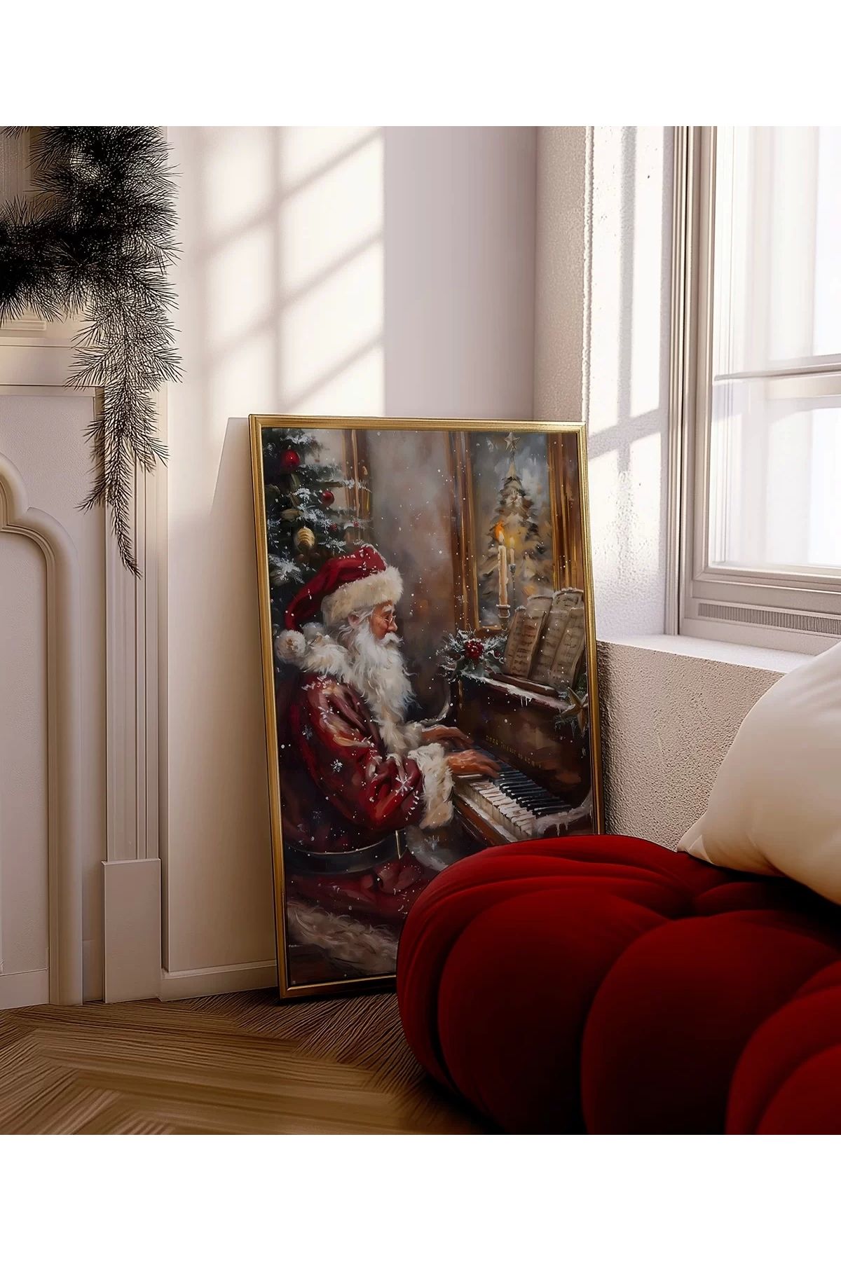 VOGLOO Çerçevesiz Poster Müzikal Noel Ruhu