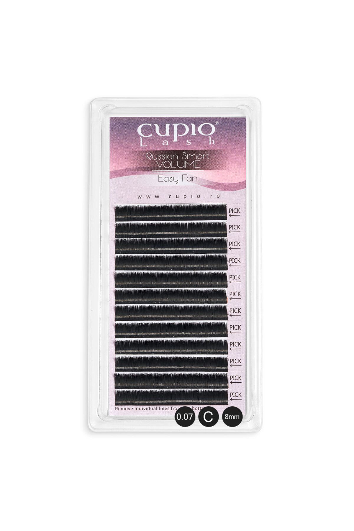 Cupio Extensii De Gene Cupiolash Russian Volume Easy Fan-c 0.07-8 Mm - One Size