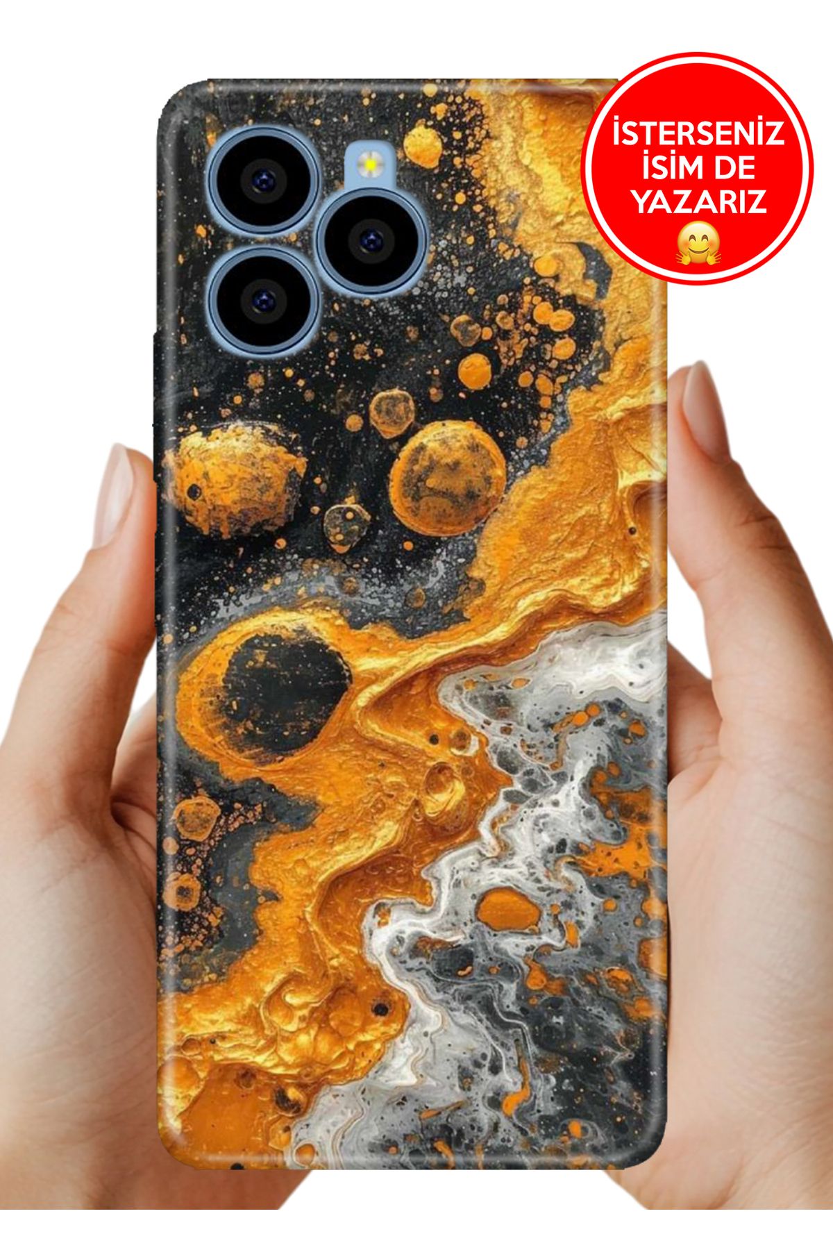 omix X6 Uyumlu Kılıf Kamera Korumalı Full Desen Arka Silikon Krater