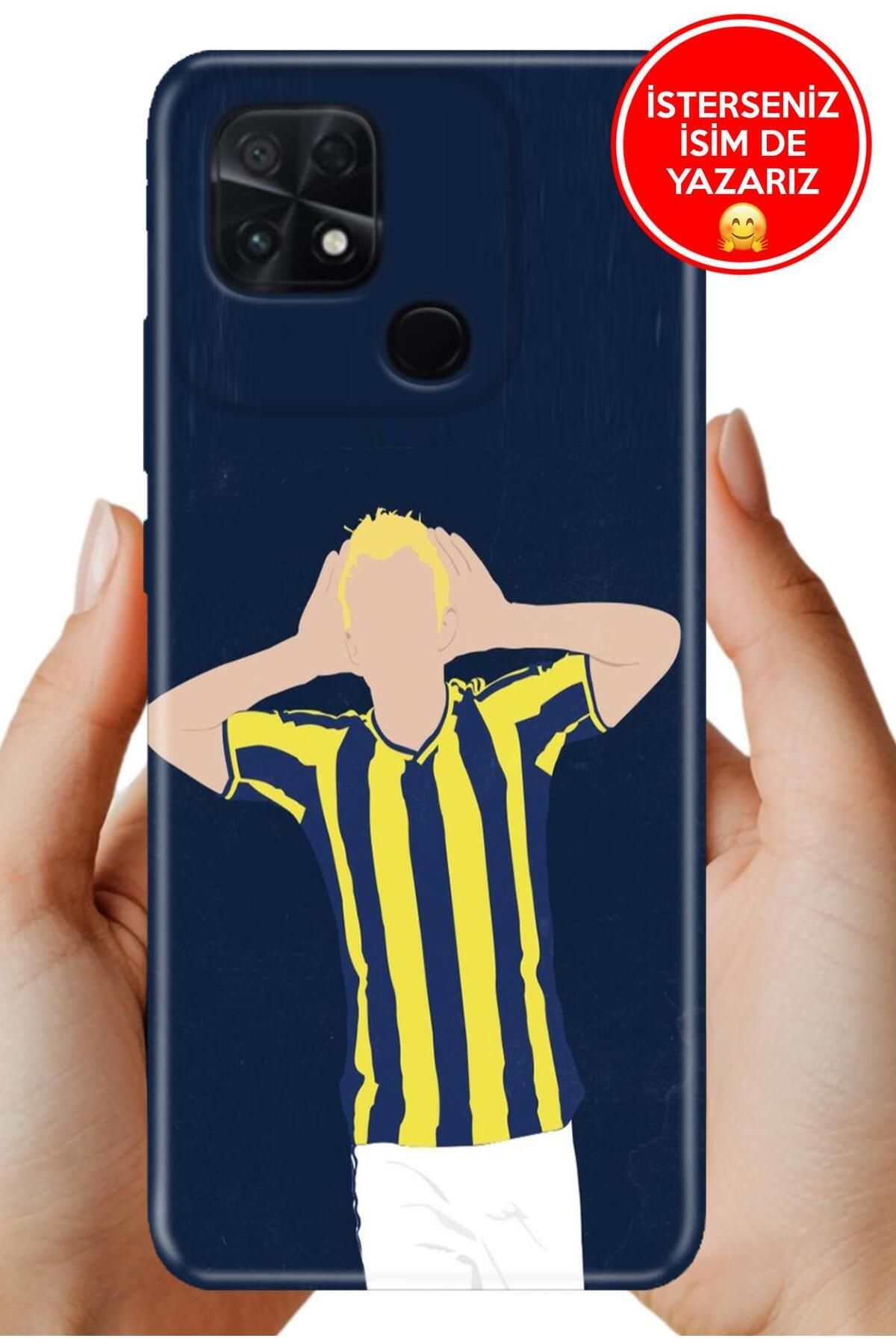 POCO C40 / Xiaomi Poco-C40 Kılıf Desenli Baskılı TR-Üretim Kapak Silikon Sarı Lacivert Gol