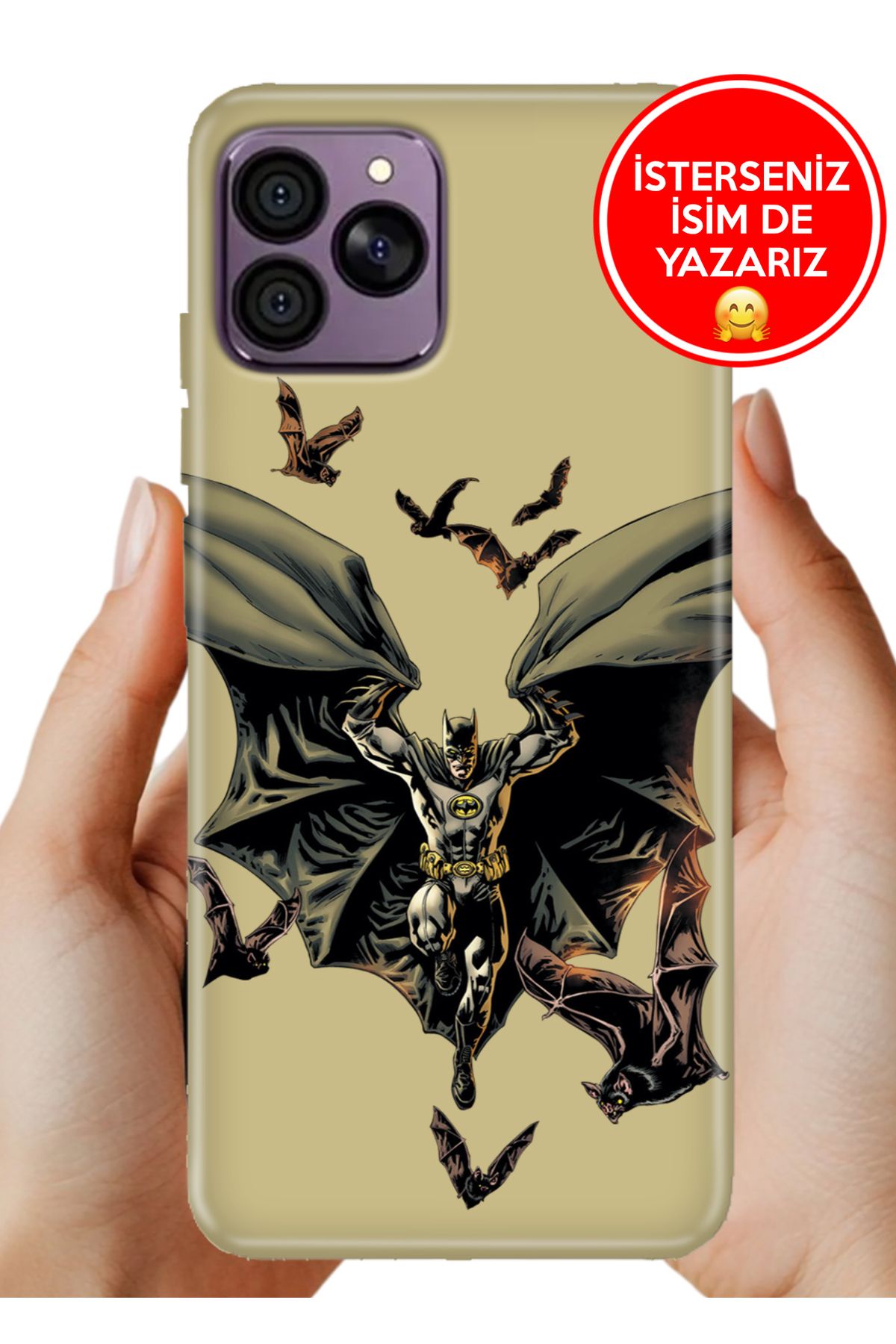 Hikıng A41 Kılıf Desenli Baskılı Kamera Korumalı ZRR Silikon 111Batman