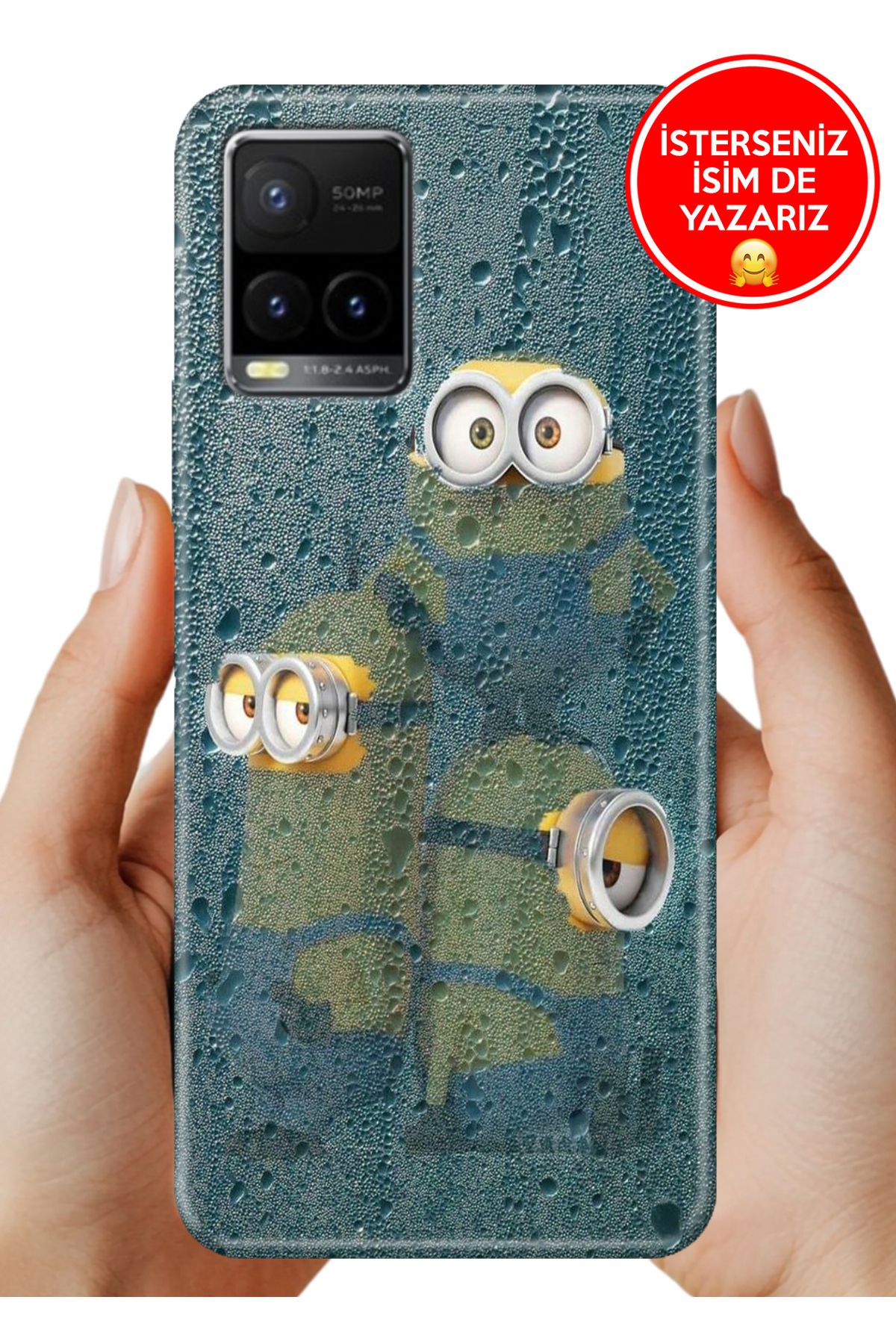 Cekuonline Vivo Y32 / Y33S Uyumlu Kılıf Kamera Koruma Vip-Seri Esnek Silikon Minions9120