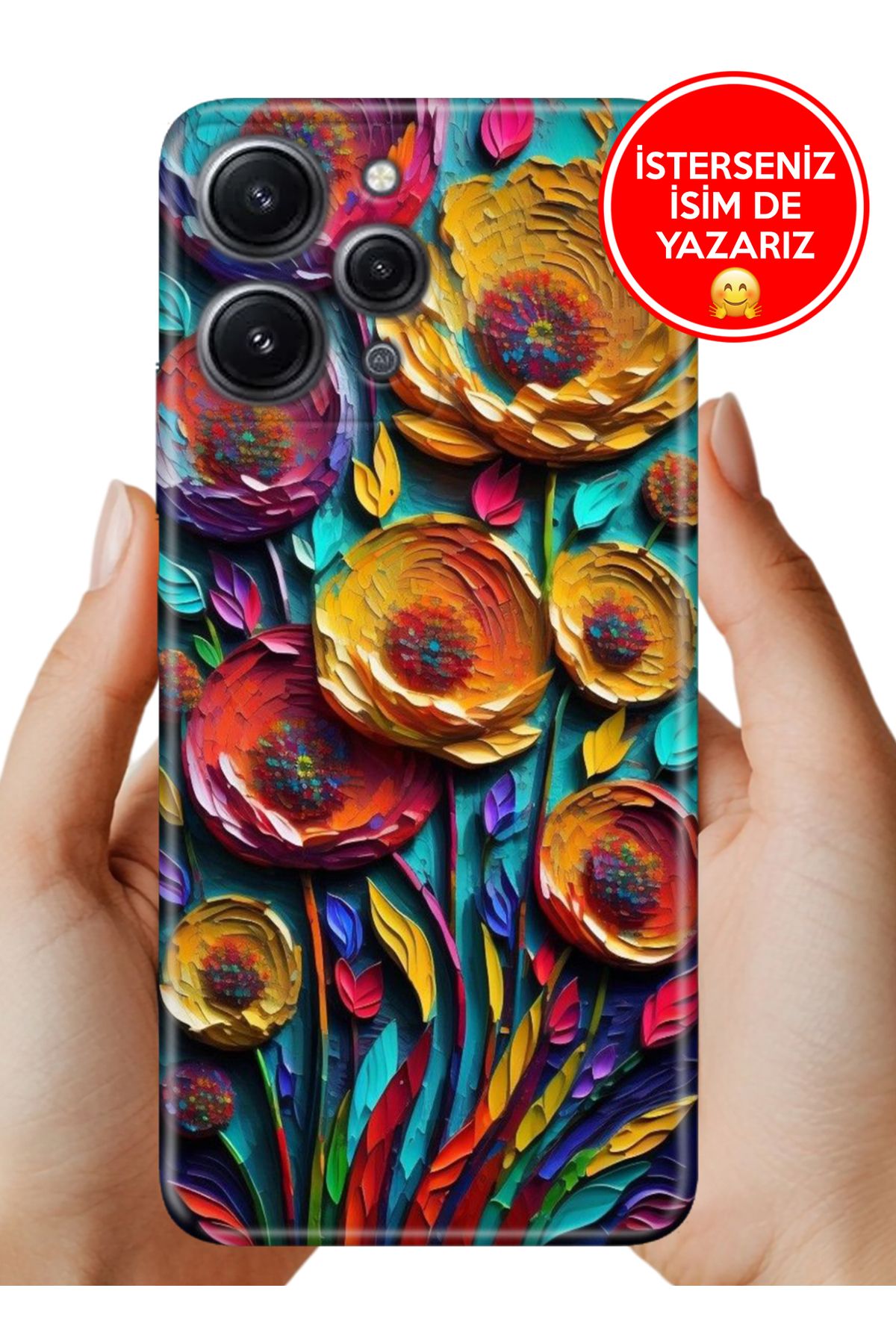 Cekuonline Xiaomi Redmi 12 Kılıf Baskılı Life Style Kapak Silikon 3D Bahçe