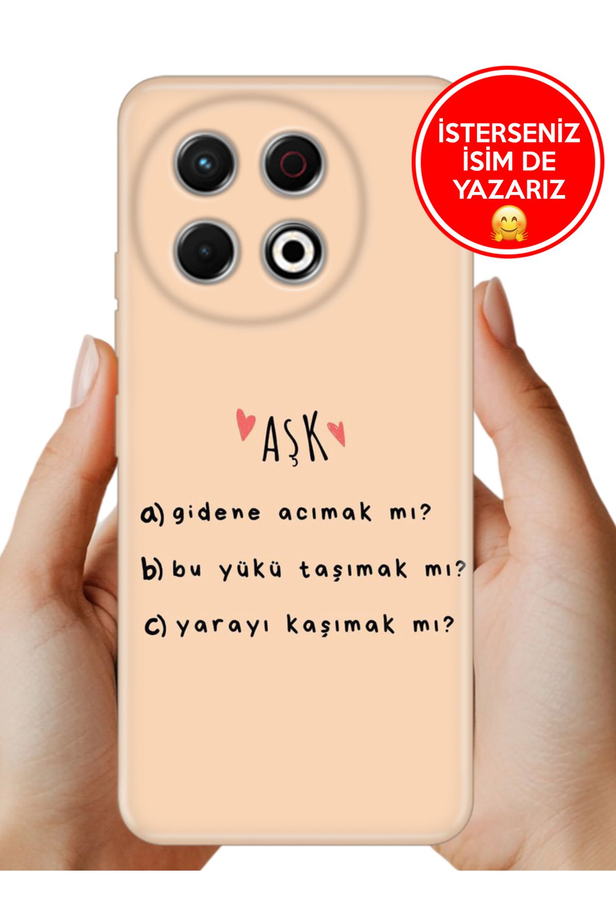 TECNO Spark 30 Pro KL7 Kılıf Desenli Baskılı Kamera Korumalı ZRR Silikon Aşk Tarifi