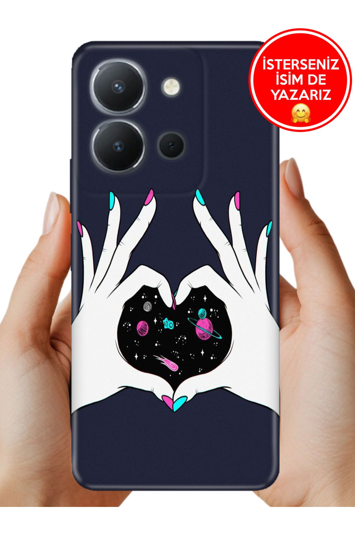 Cekuonline Vivo Y36 Uyumlu Kılıf 6.64" 0.35 mm Resimli Silikon Kalbimin Derinlikleri