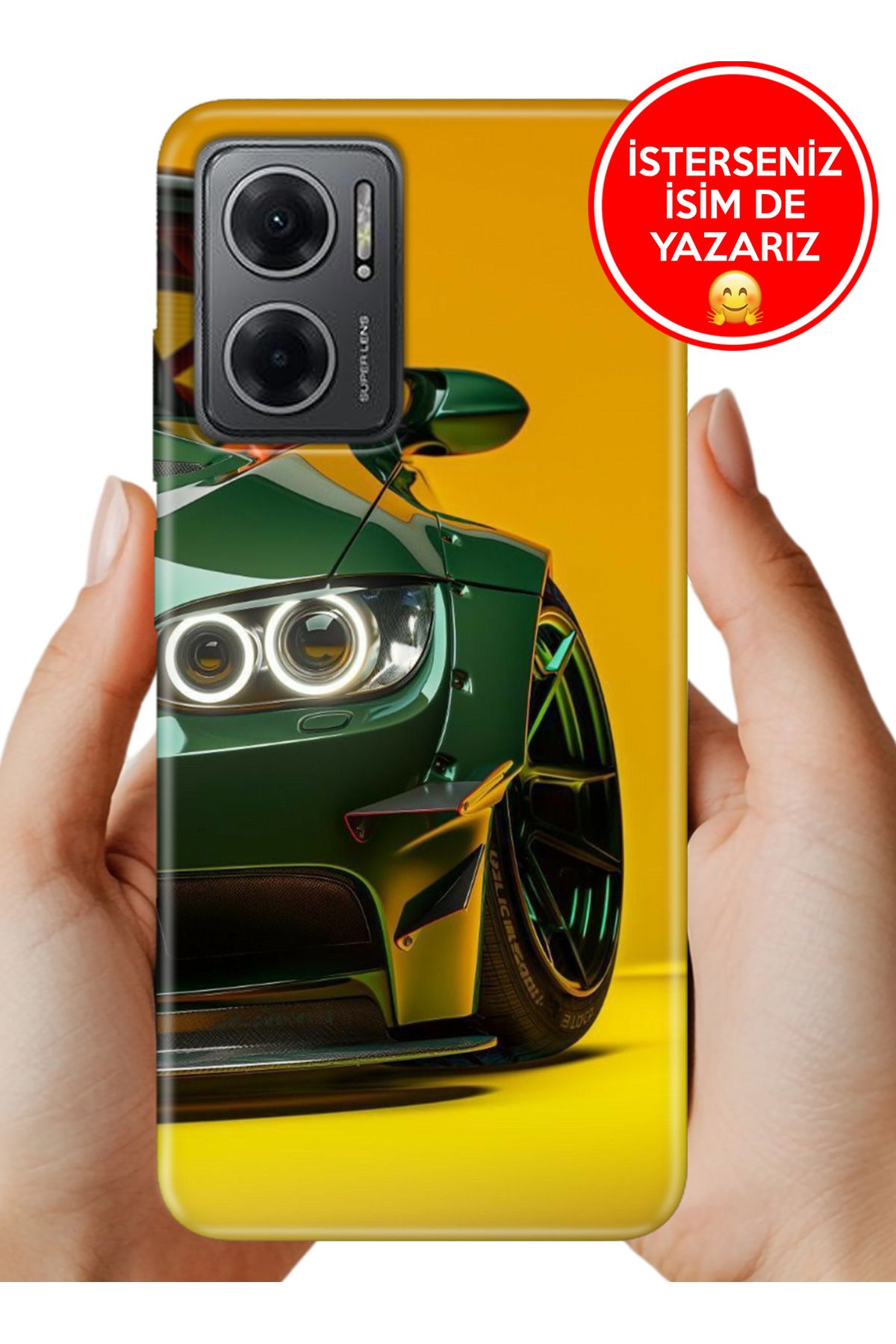 Cekuonline Redmi Note 11E Kılıf UvBaskı Özel-Tasarım Silikon AngelEyes