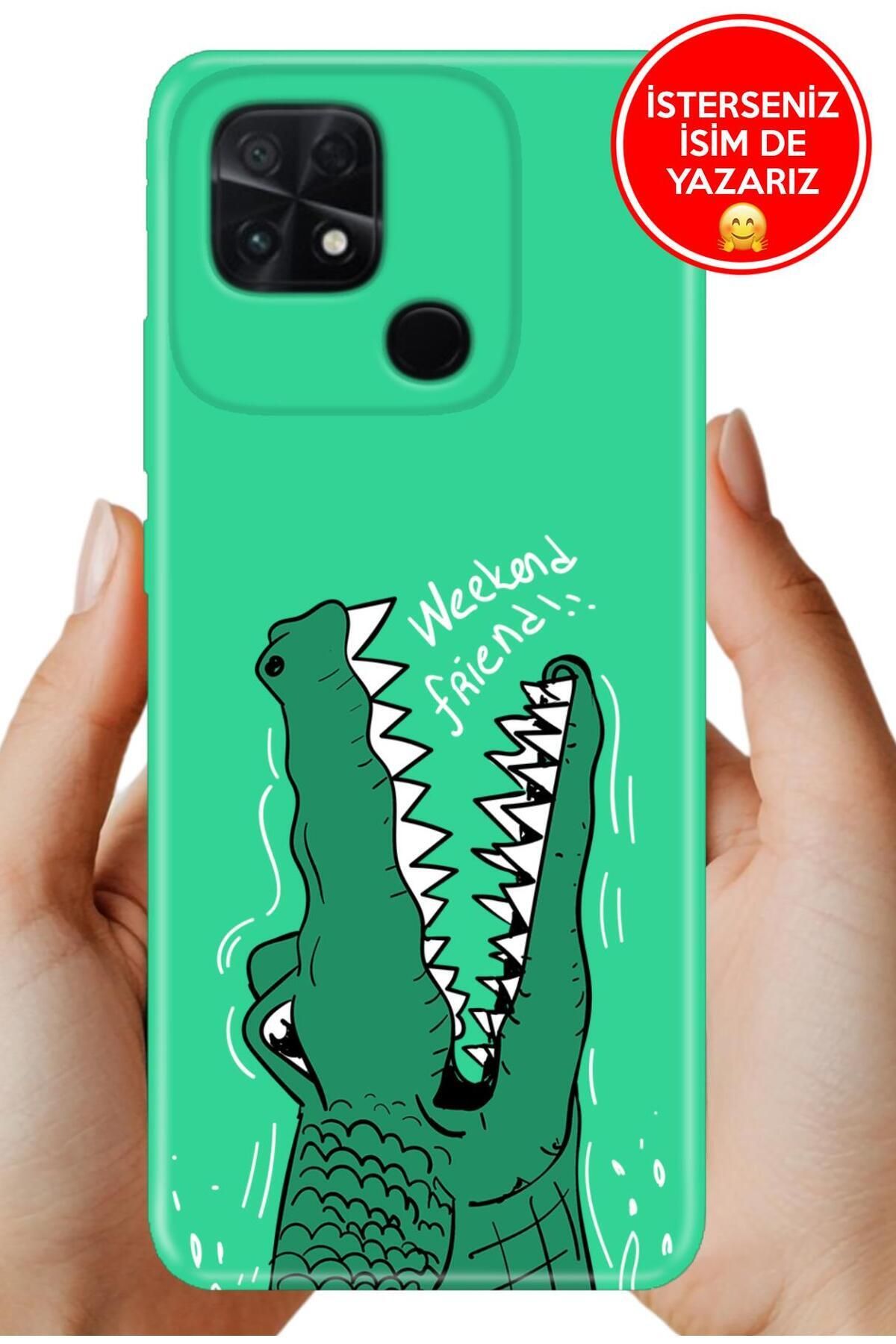 POCO C40 / Xiaomi Poco-C40 Kılıf Elastik Resimli Desenli Silikon Crocodile