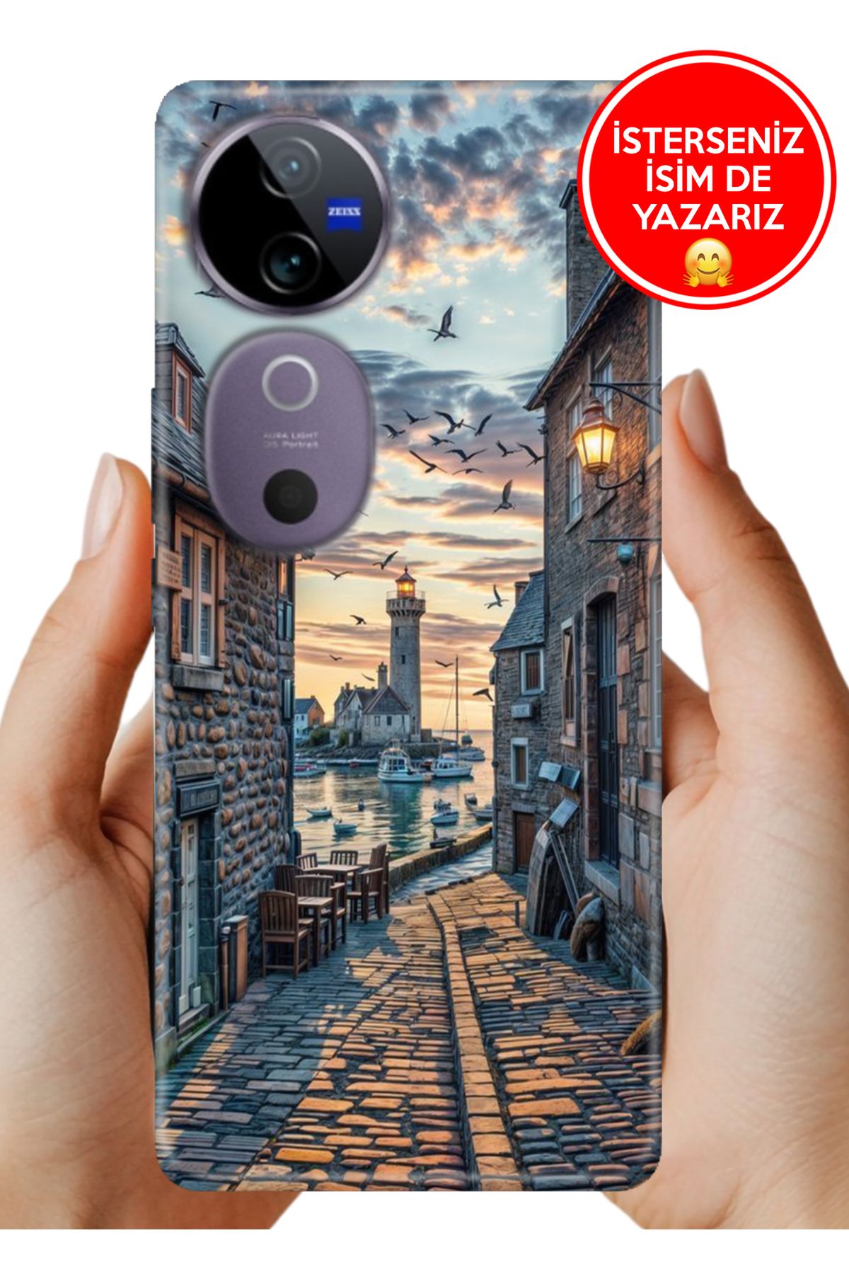 Cekuonline Vivo V40 5G Kılıf 0.35 mm Resimli Silikon Kasabam