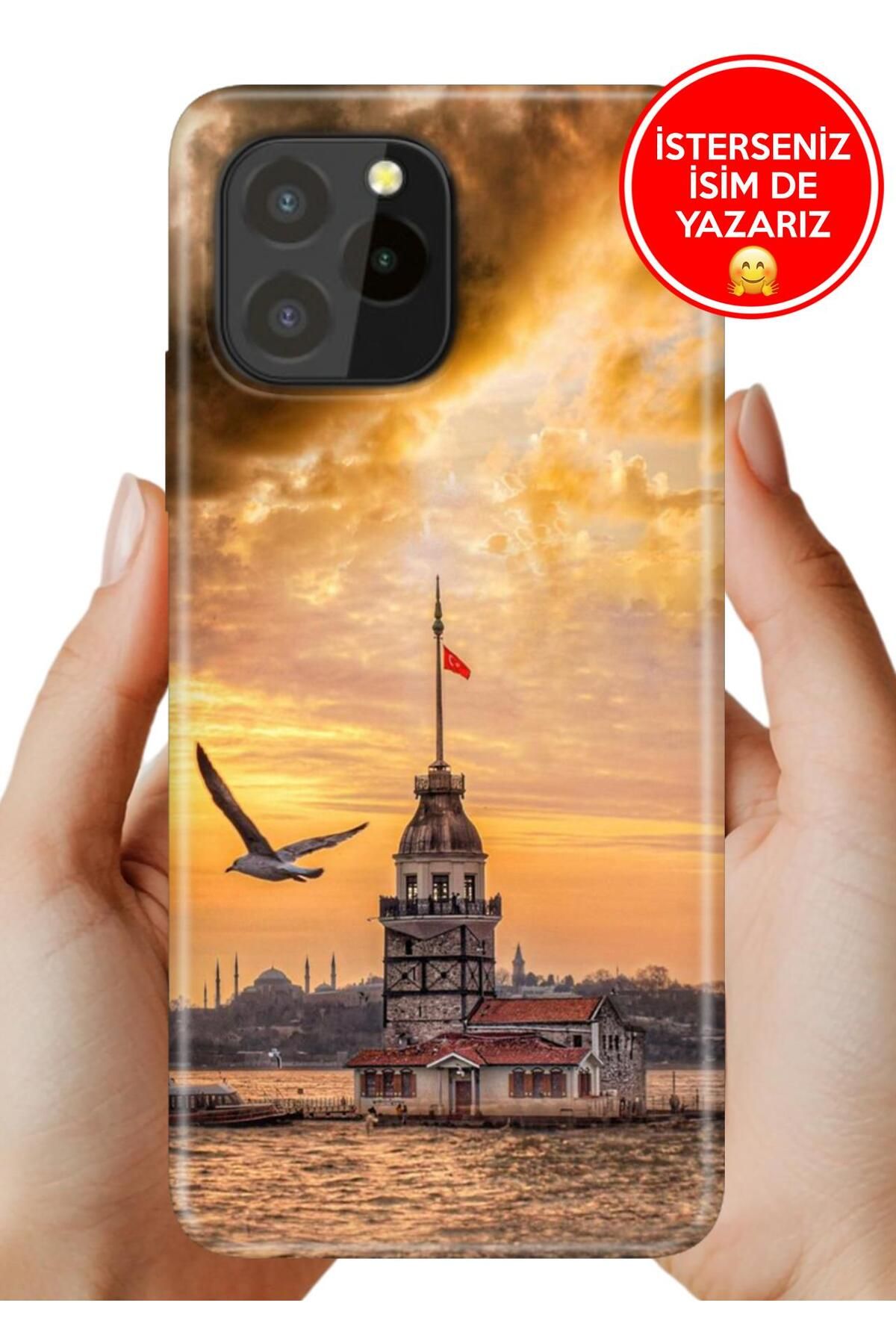 oukitel C21 Pro / Plus Kılıf Kamera Korumalı Full Desen Arka Silikon Kız Kulesinde