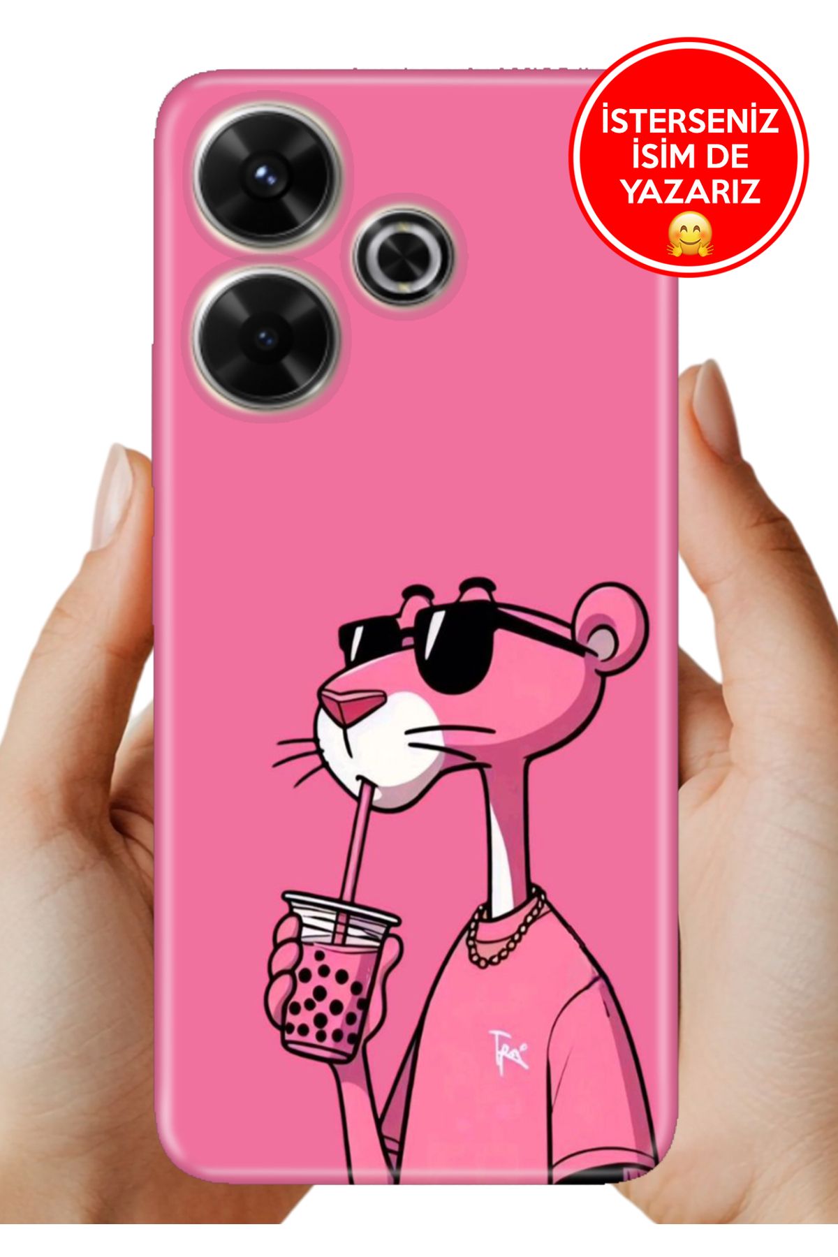 Cekuonline Xiaomi Redmi 13 4G Kılıf Desenli İsimli / İsimsiz Silikon PinkPanter