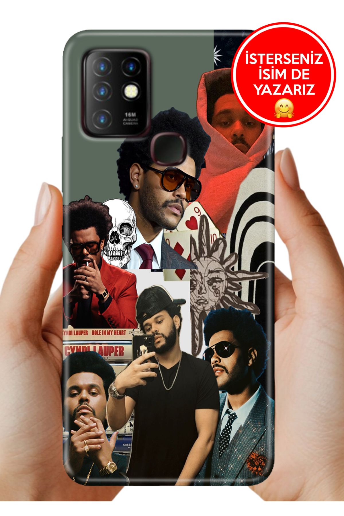 Cekuonline İnfinix Hot 10 Kılıf Telefon Kılıfı Tasarım Kapak Weeknd