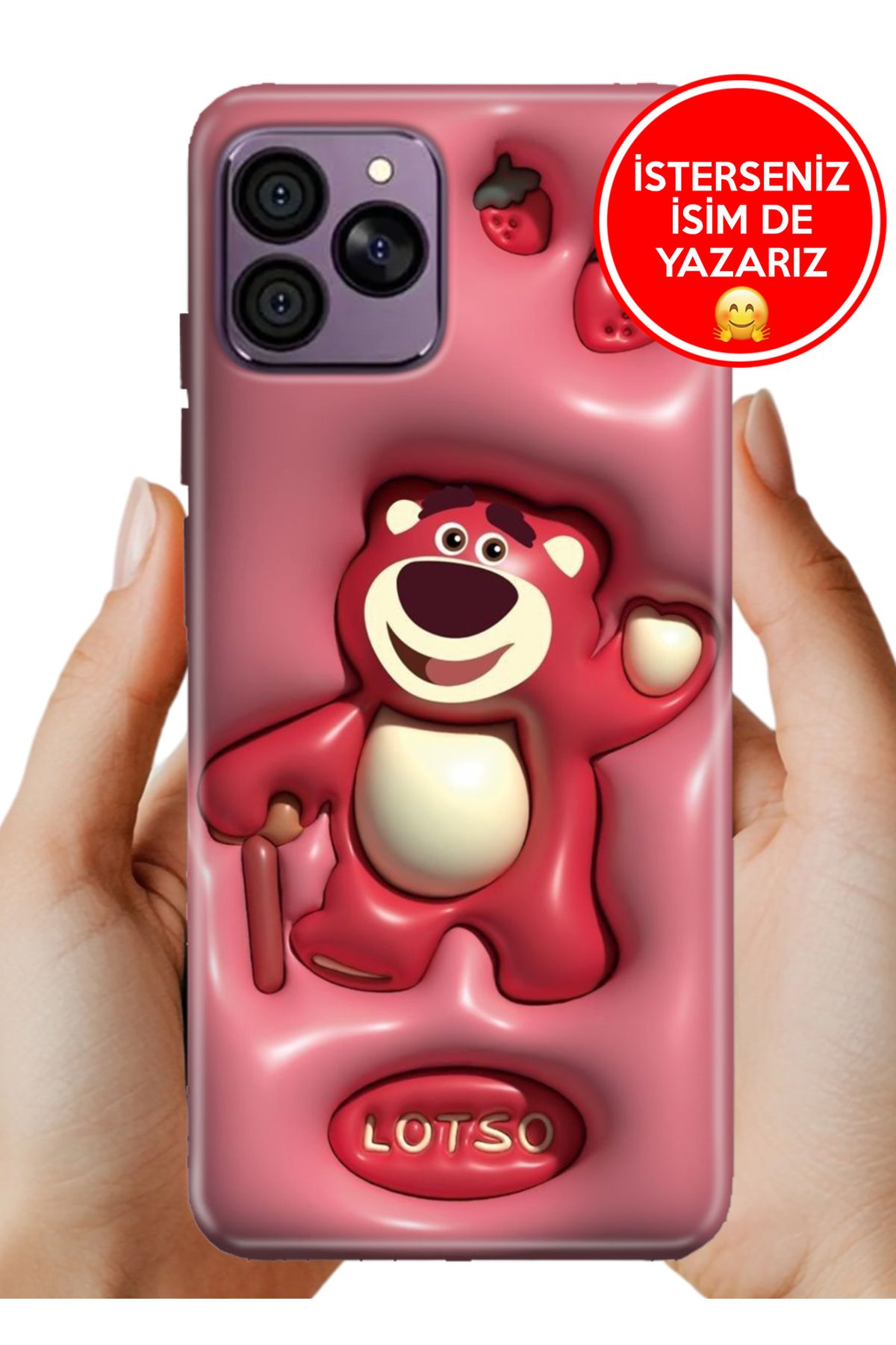 Hikıng A41 Uyumlu Kılıf Desenli Baskılı Kamera Korumalı Silikon Lotso