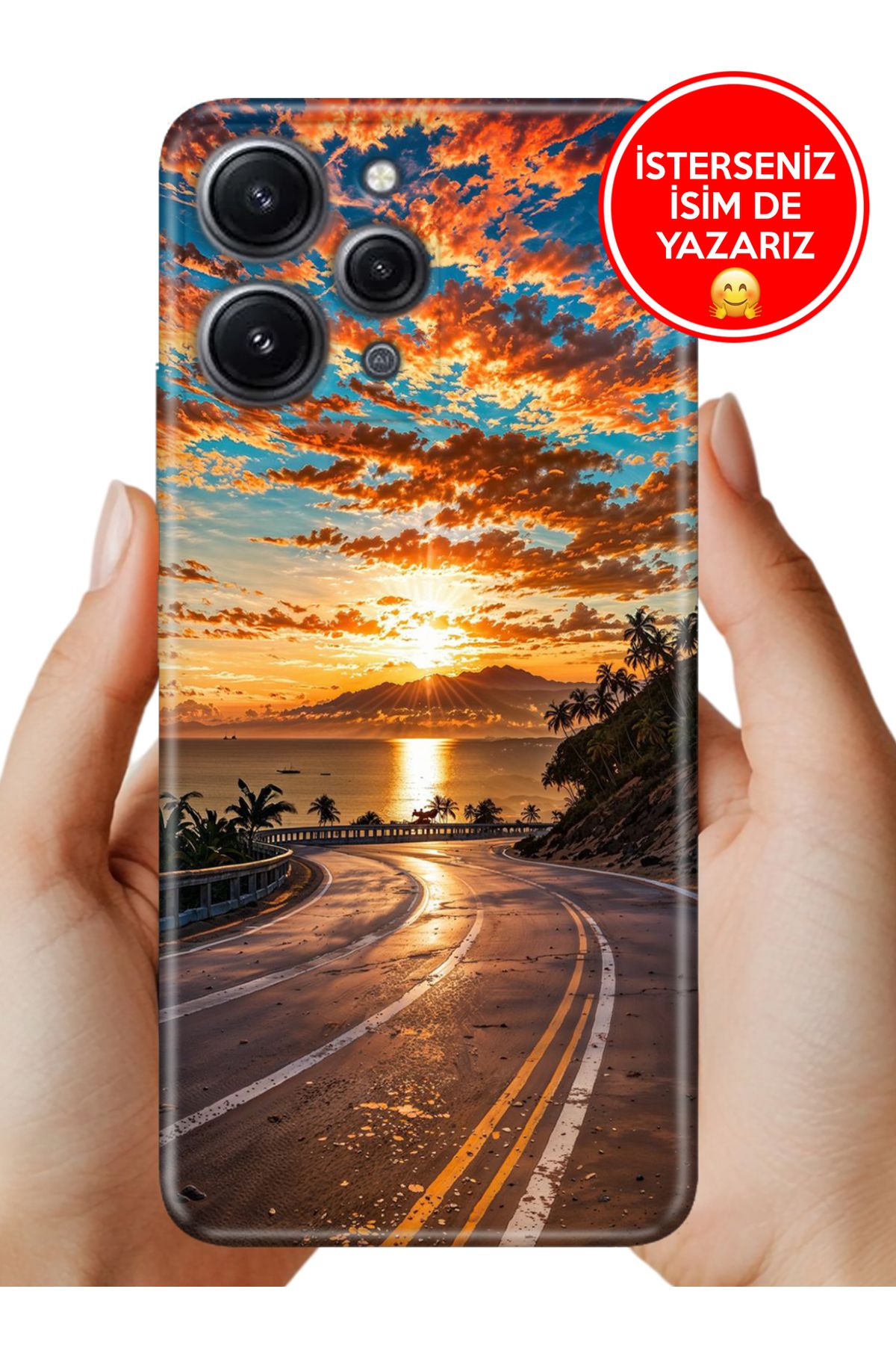 Cekuonline Xiaomi Redmi 12 Kılıf Desenli Baskılı Kamera Korumalı ZRR Silikon Manzaram