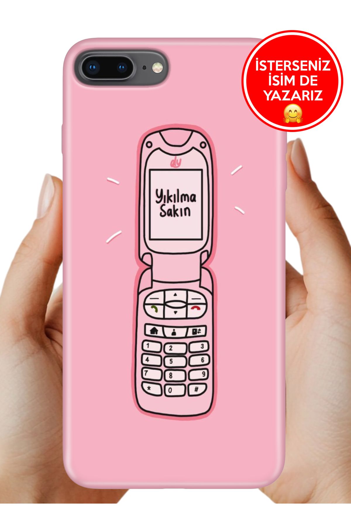 Cekuonline iPhone 7 Plus - 8 Plus Kılıf Baskılı Life Style Kapak Silikon Yıkılma Sakın