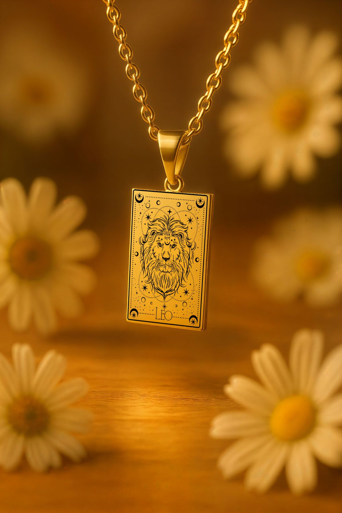 ArtinArt Aslan Burcu Tarot Kolye | 316L Kararmaz Çelik
