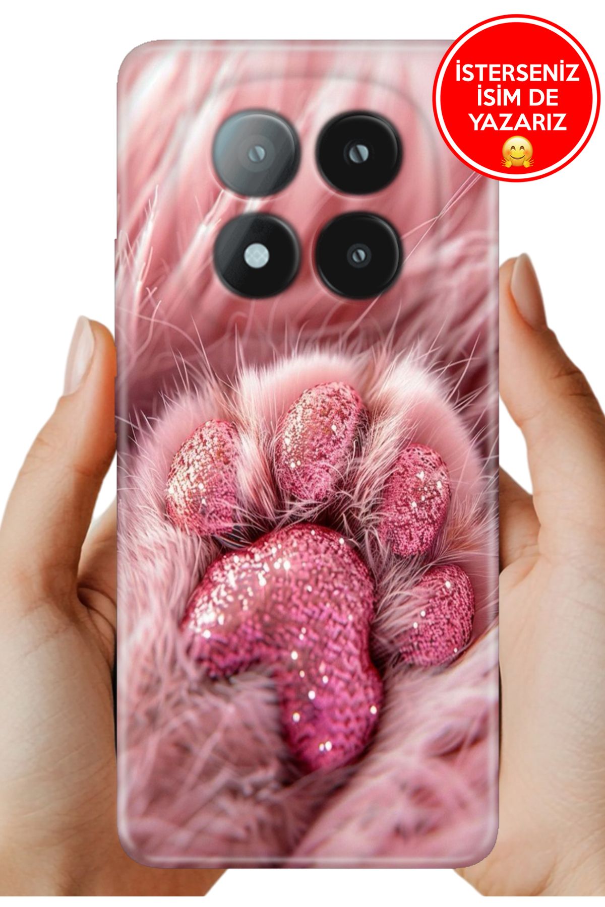 Cekuonline Redmi Note 14 Pro+ Plus Kılıf Tam Rubber Esnek Silikon Full Koruma SüslüPaticik