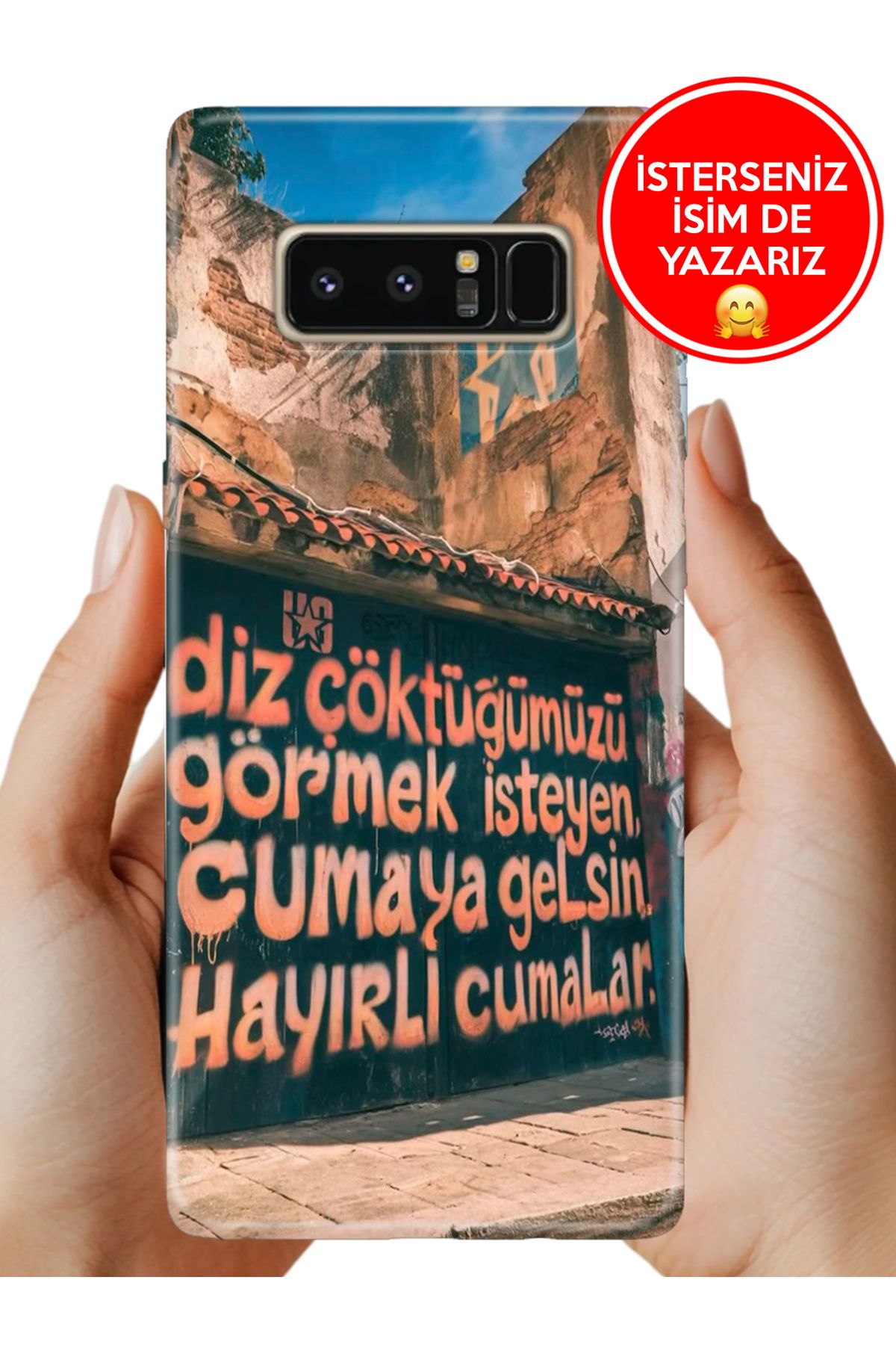 Cekuonline Galaxy Note 8 Kılıf Desenli Baskılı Kamera Korumalı ZRR Silikon Hayırlı Cumalar