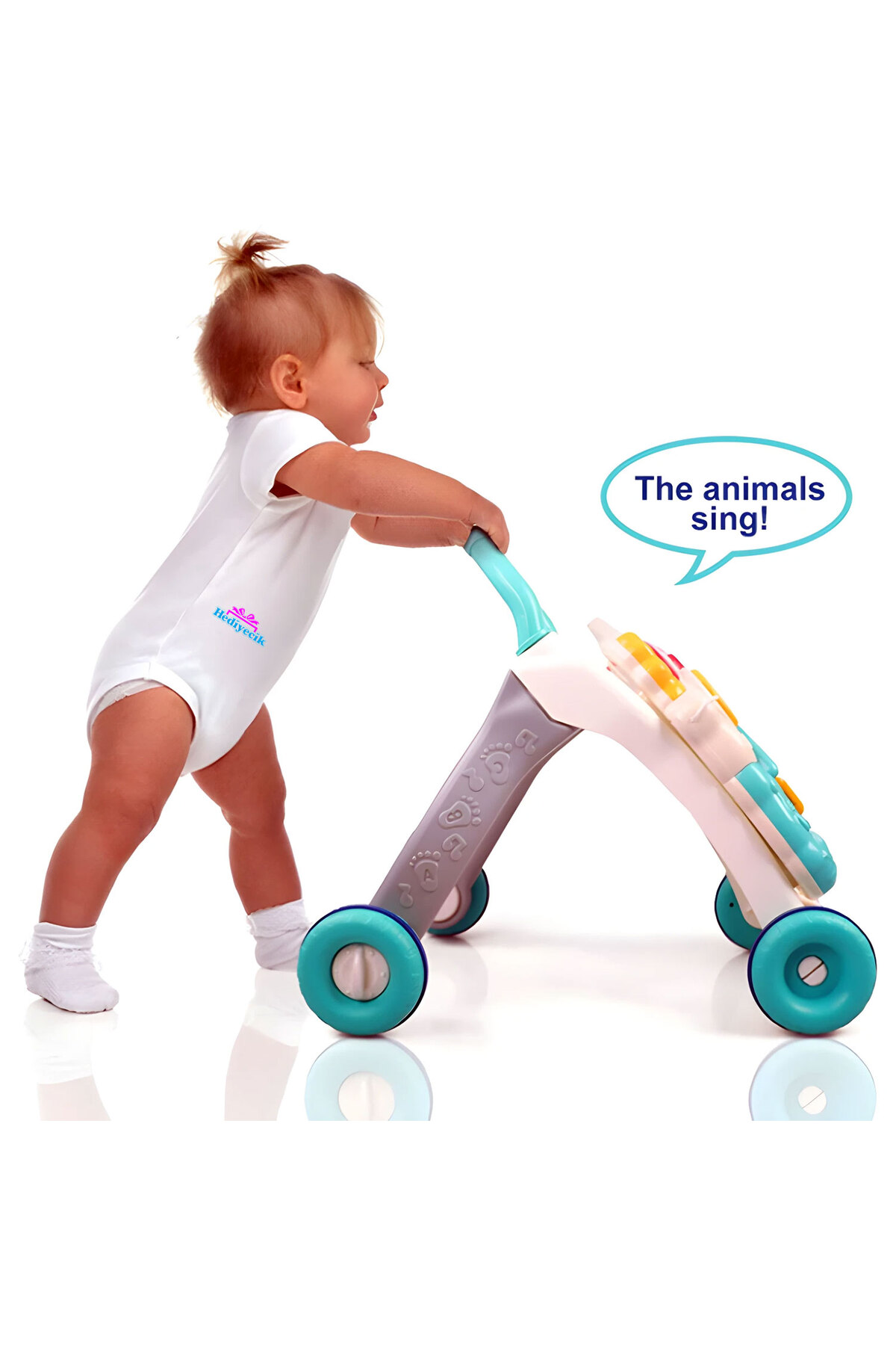 hediyecik 4'ü 1 Arada Bebek İlk Adım Arabası Fonksiyonlu Yürüteç,Aktivite Merkezi ,Yürüme Arkadaşı 43 Cm fotoğrafı 7 (önizleme)