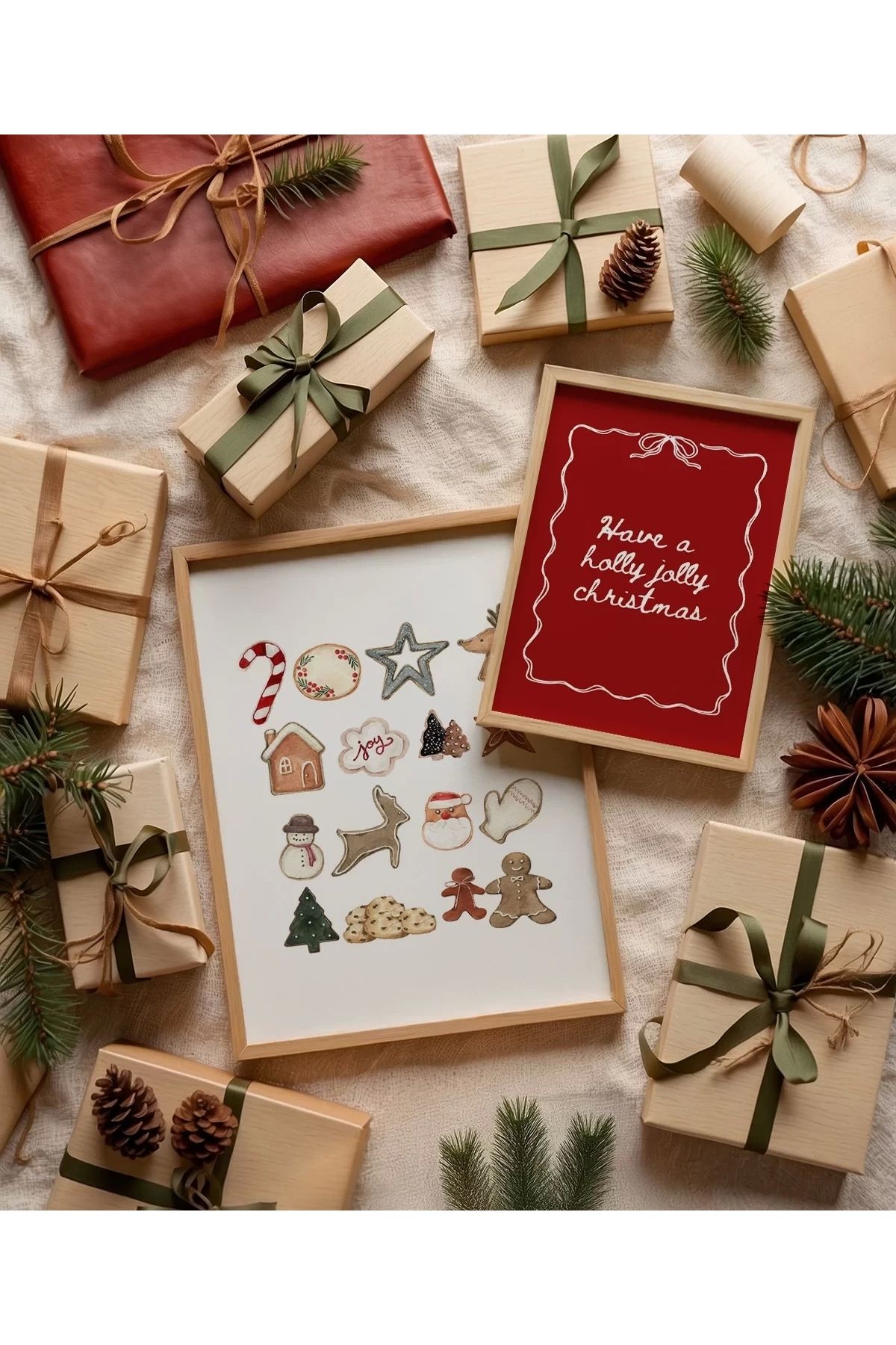VOGLOO Çerçevesiz Poster Noel Yolculuğu: 2'li