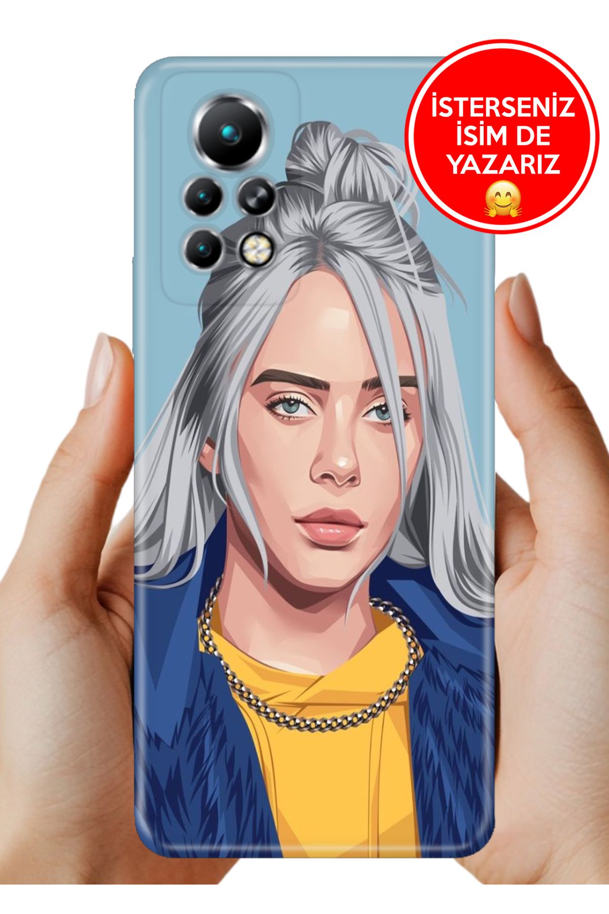 Cekuonline İnfinix Note 11 Pro X697 Kılıf Cekuform Desenli Art Silikon Billie