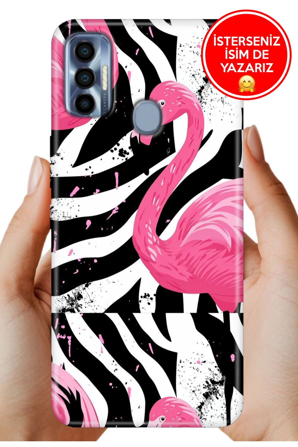 TECNO Spark 7 Pro Kılıf Telefon Kılıfı Tasarım Kapak X Flamingos