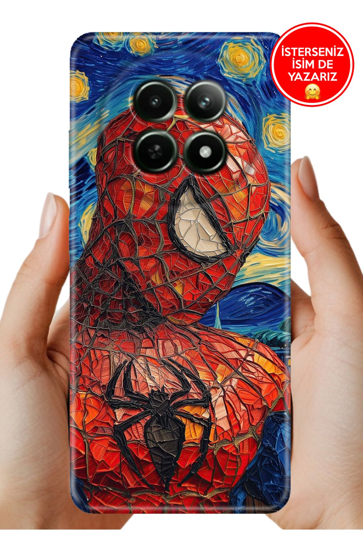 realme 12+ Plus Kılıf Tam Rubber Esnek Silikon Full Koruma Spider777