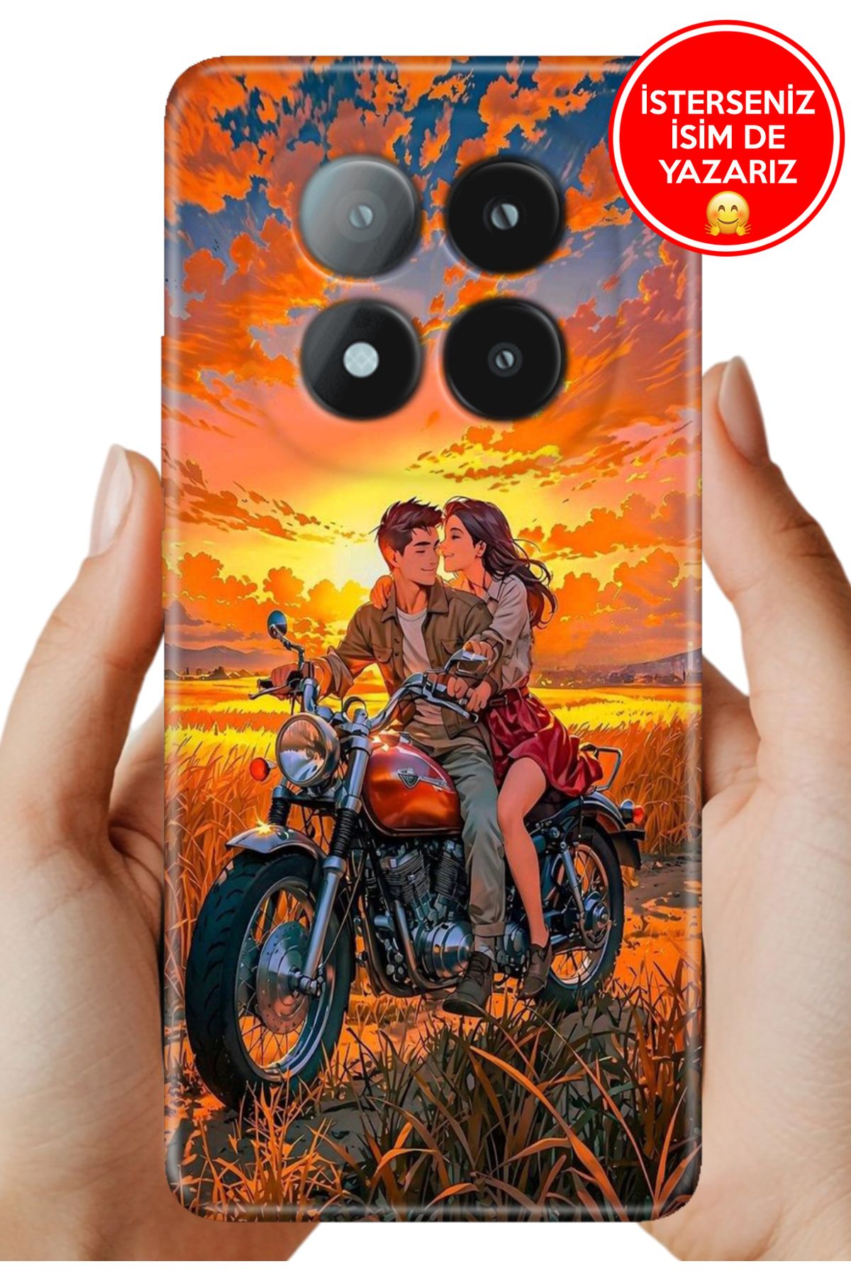 Cekuonline Redmi Note 14 Pro+ Plus Kılıf Tam Rubber Esnek Silikon Full Koruma Sevgilim ve Ben