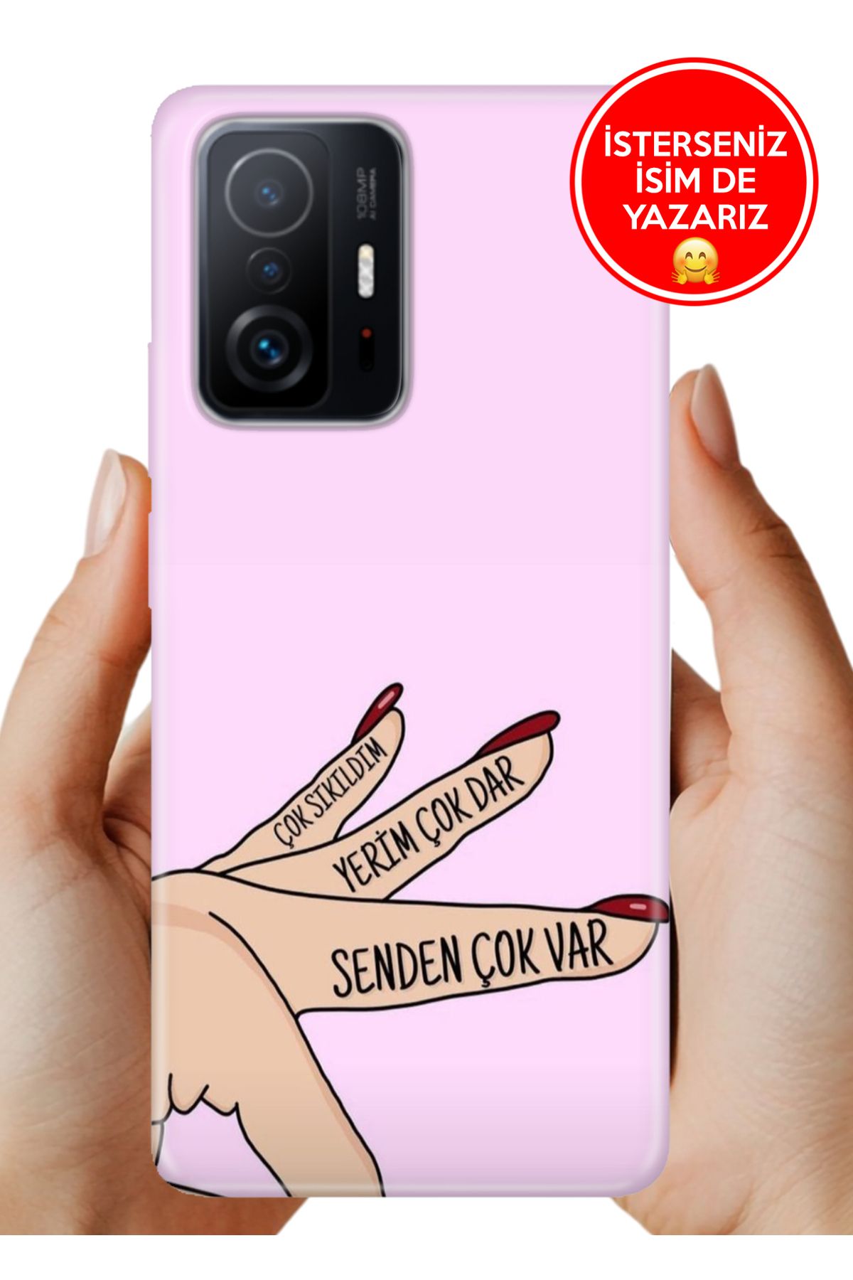 Cekuonline Xiaomi Mi 11T- 11T Pro Kılıf Tam Rubber Esnek Silikon Full Koruma Senden Çok Var