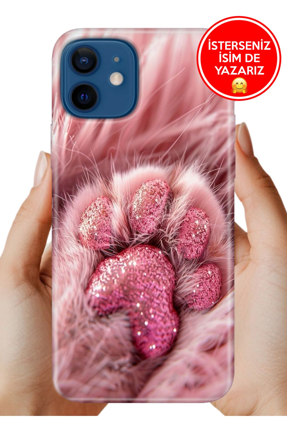 Cekuonline iPhone 12 Kılıf iP12 Tam Rubber Esnek Silikon Full Koruma SüslüPaticik