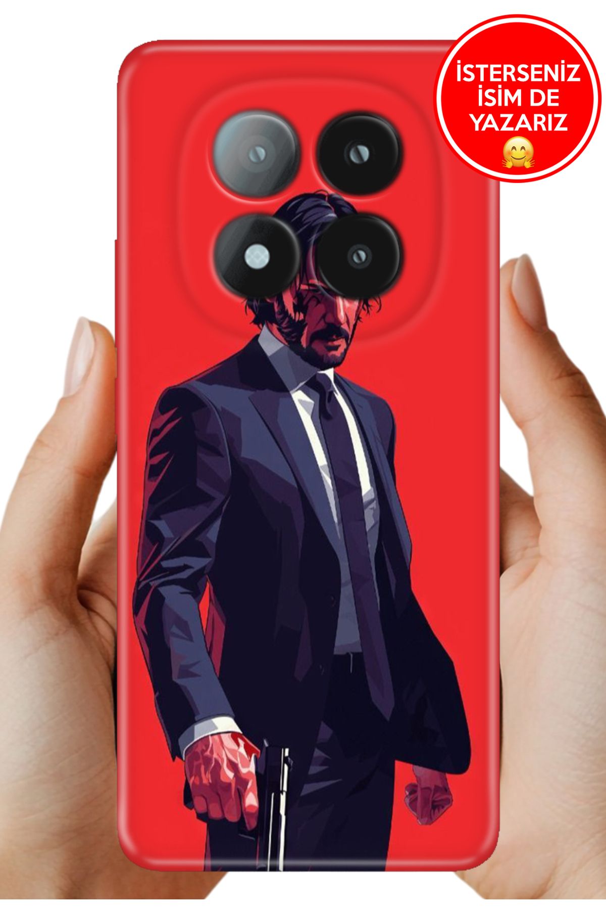 Cekuonline Redmi Note 14 Pro+ Plus Kılıf 0.35 mm Resimli Silikon Keanu