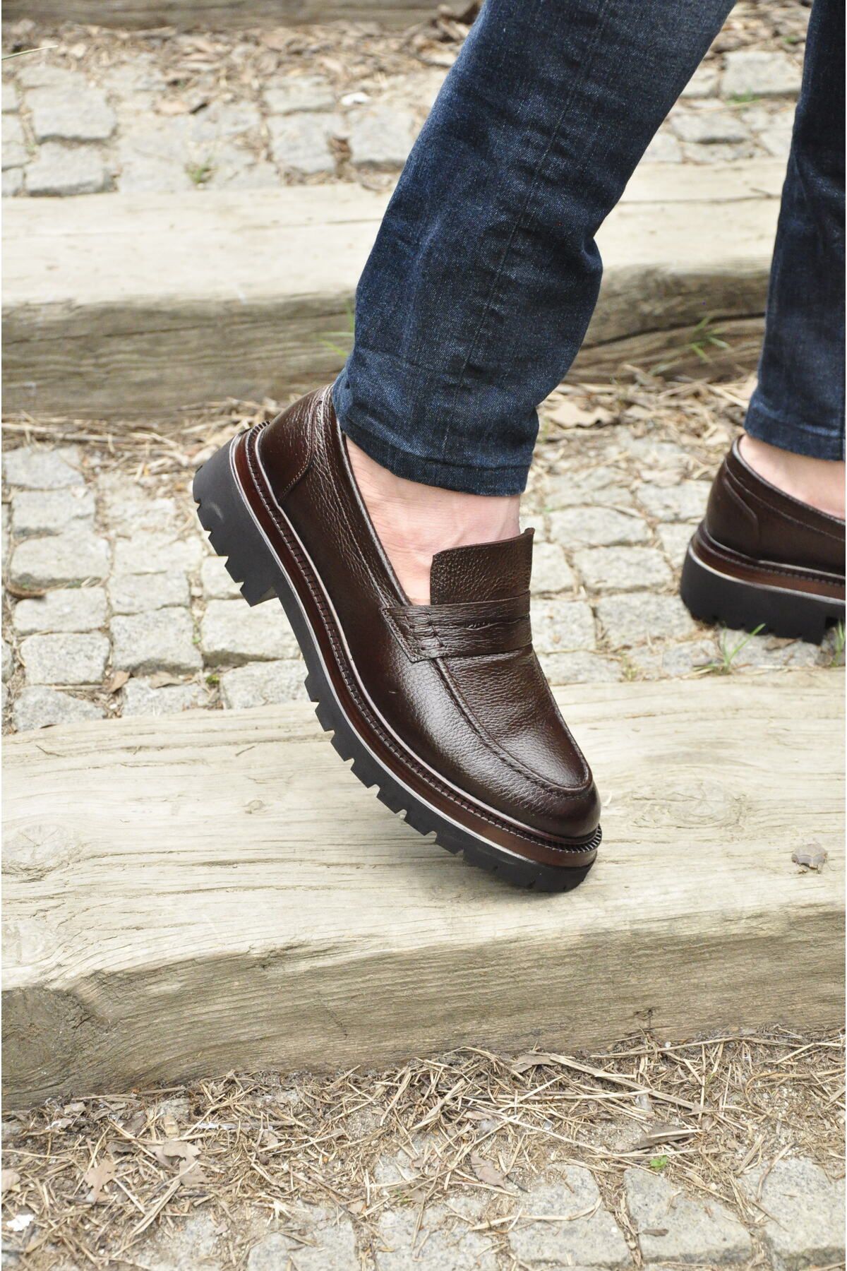 ARYAN Silva Model Hakiki Natural Floater Deri Casual Ayakkabı
