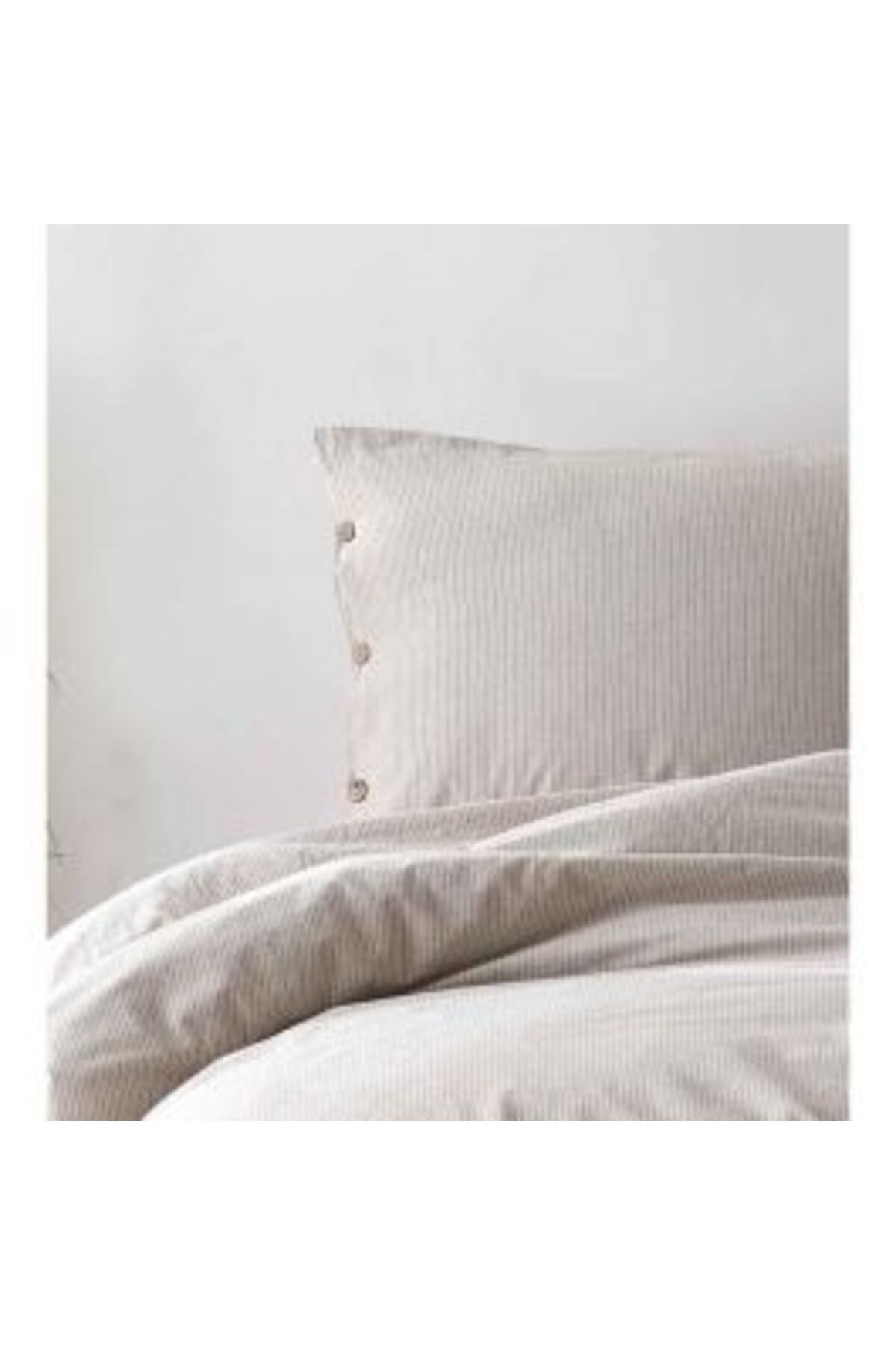 Homelux Set De Lenjerie De Pat Cu Dungi Naturale, 1 Persoană, Maro - One Size