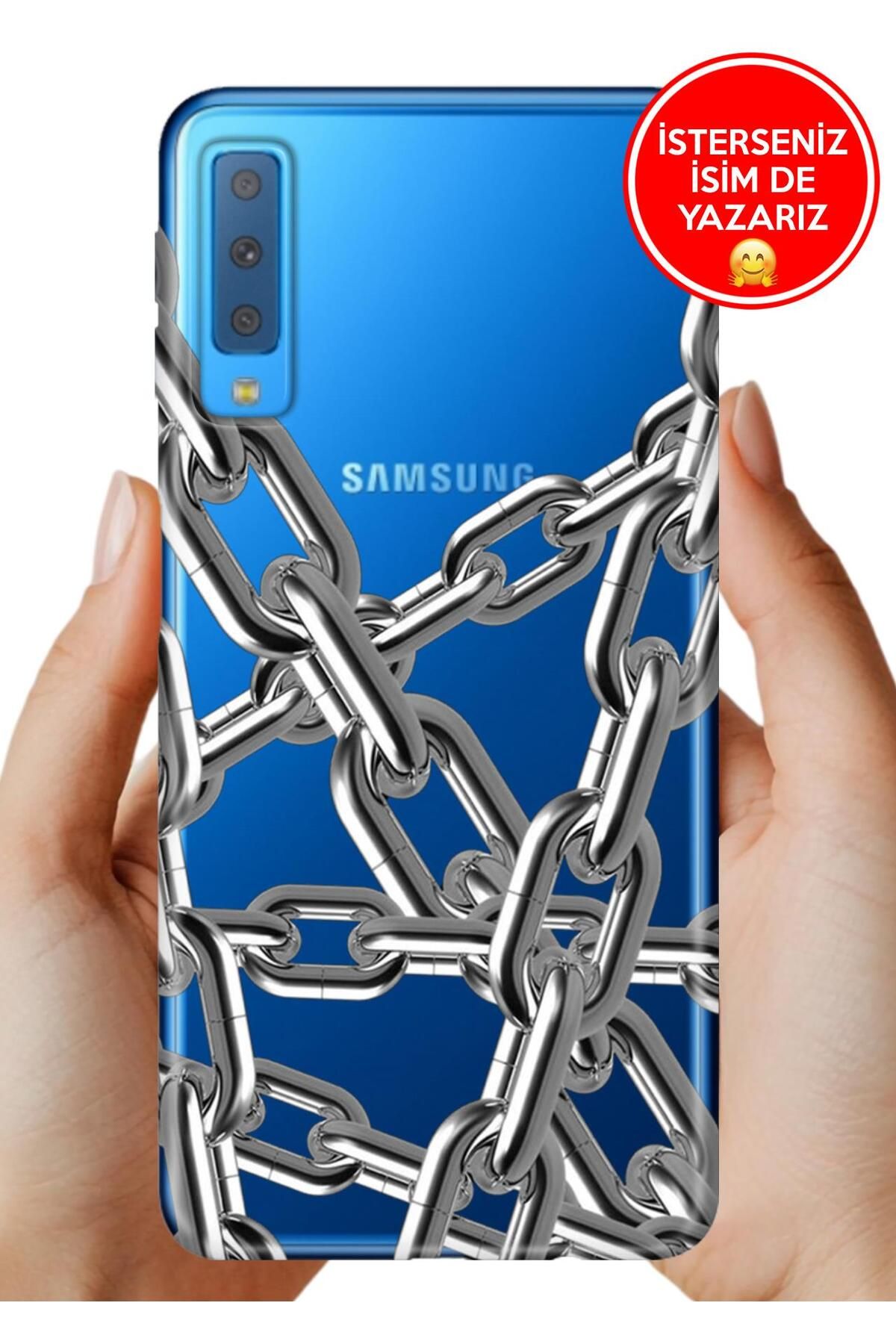 Cekuonline Samsung Galaxy A7 2018 Kılıf Desenli Baskılı Kamera Korumalı ZRR Silikon Zırh
