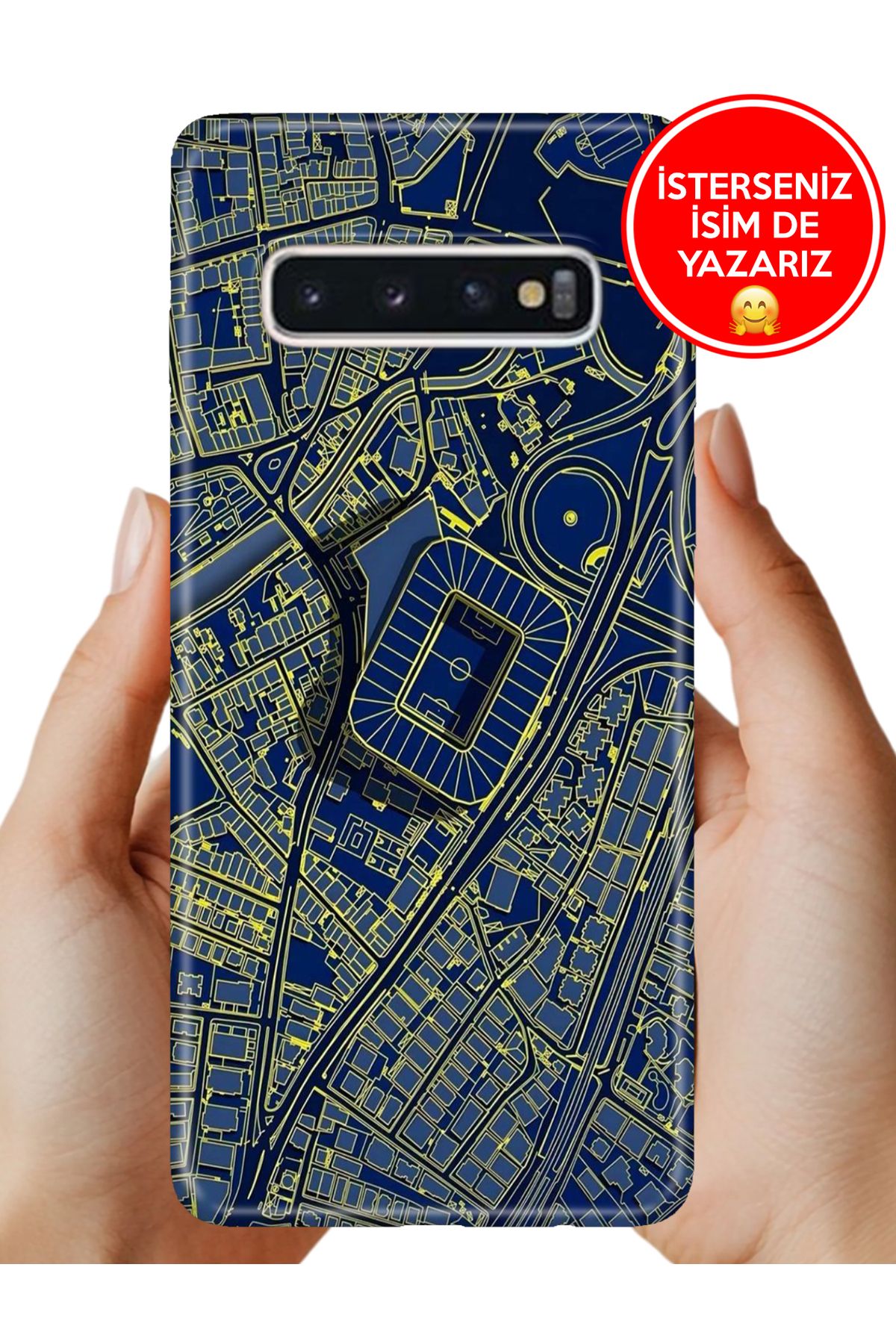 Cekuonline Samsung Galaxy S10+ Plus Kılıf 0.35 mm Resimli Silikon Kadıköy Stadyum