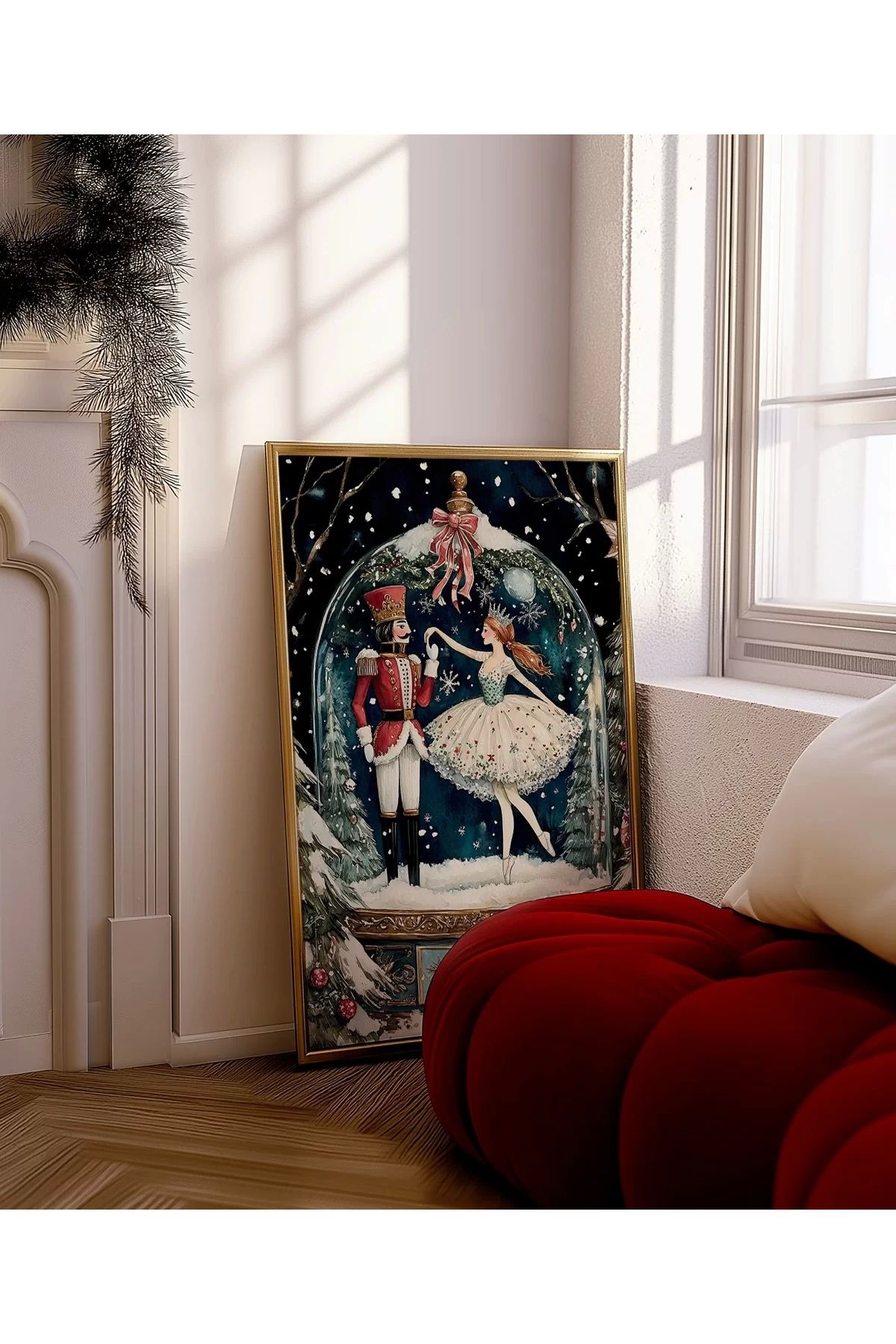 VOGLOO Çerçevesiz Poster Büyülü Kar Küresi