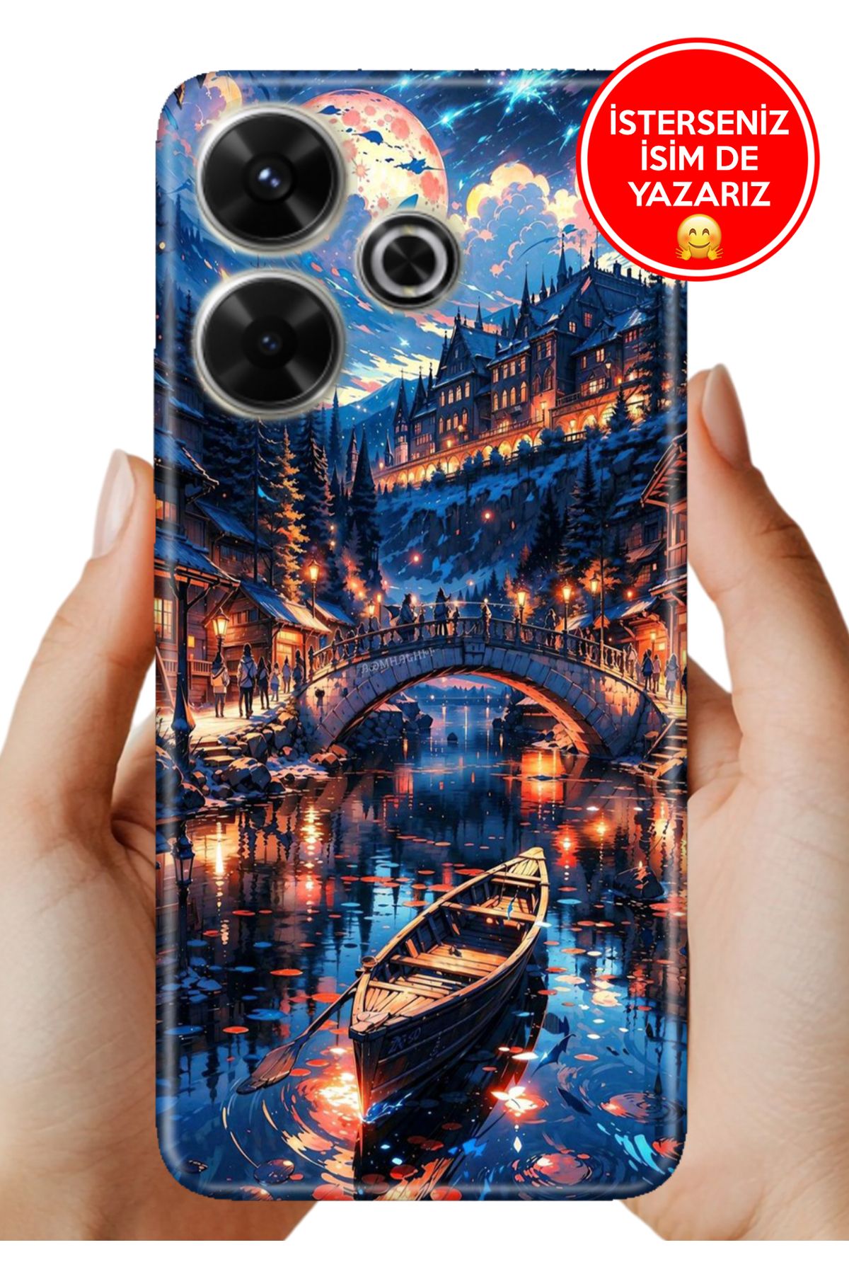 Cekuonline Xiaomi Redmi 13 4G Kılıf Telefon Kılıfı Tasarım Kapak Venice Night