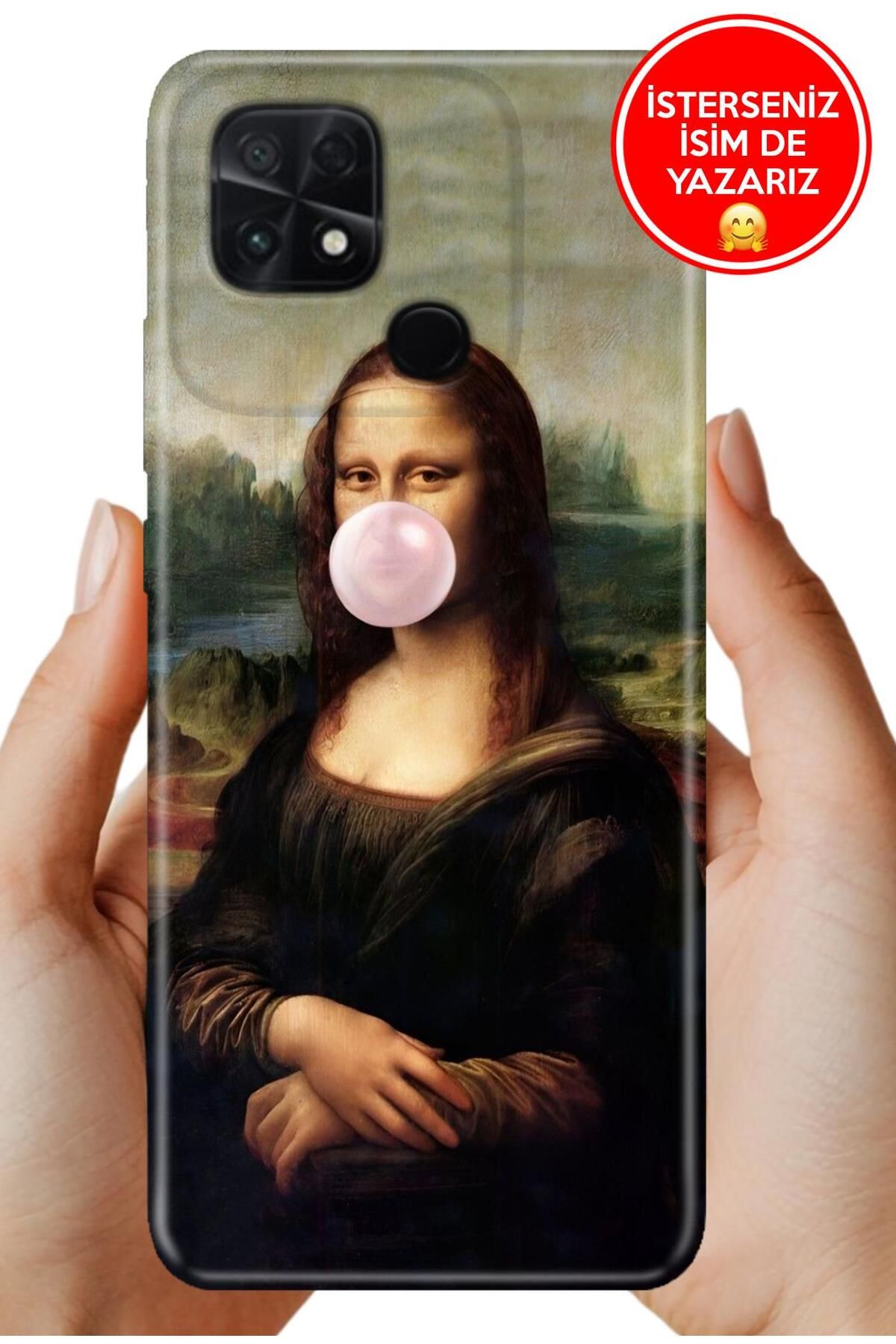 realme C40 / Poco C40 Kılıf Desenli Baskılı Kamera Korumalı ZRR Silikon Mona-Sakız