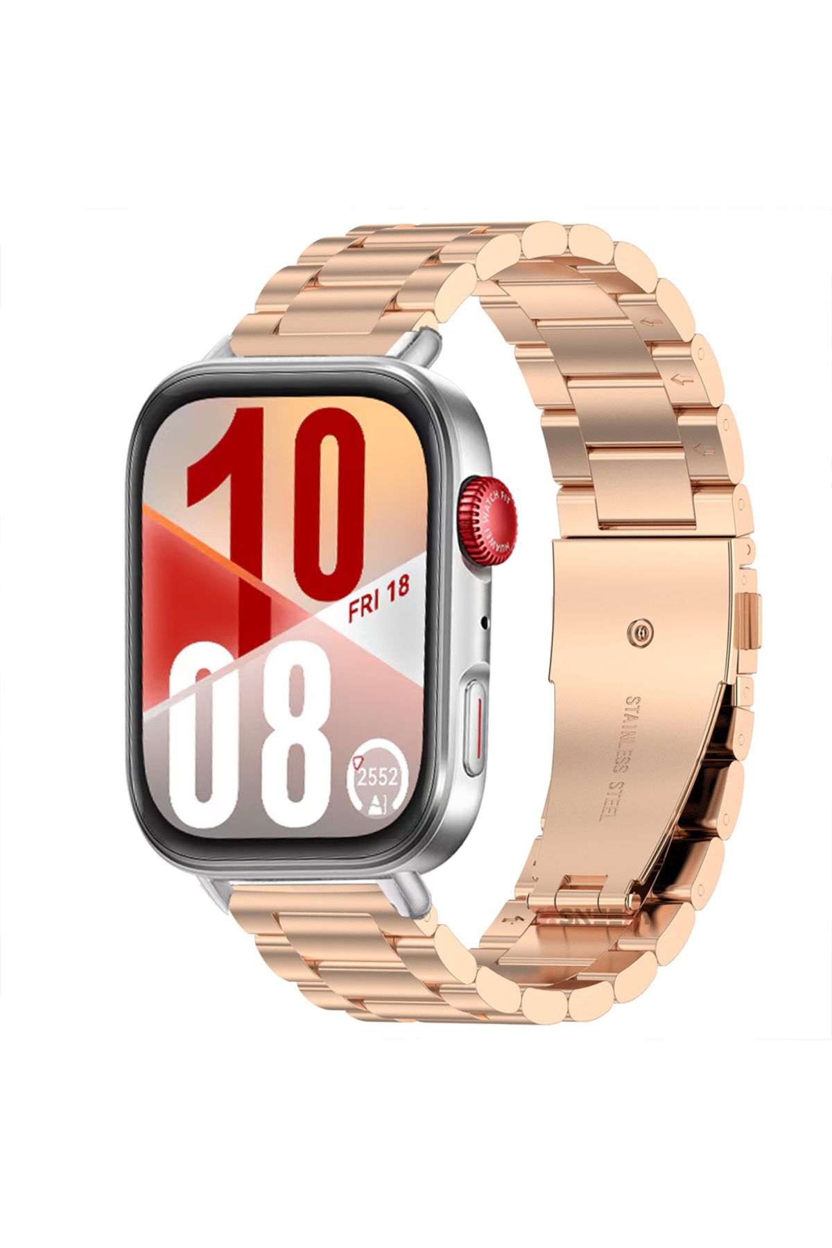 Sneezy Huawei Watch Fit 4 Fit 4 Pro Uyumlu Paslanmaz Döküm Çelik Metal Kordon Dayanıklı ve Şık