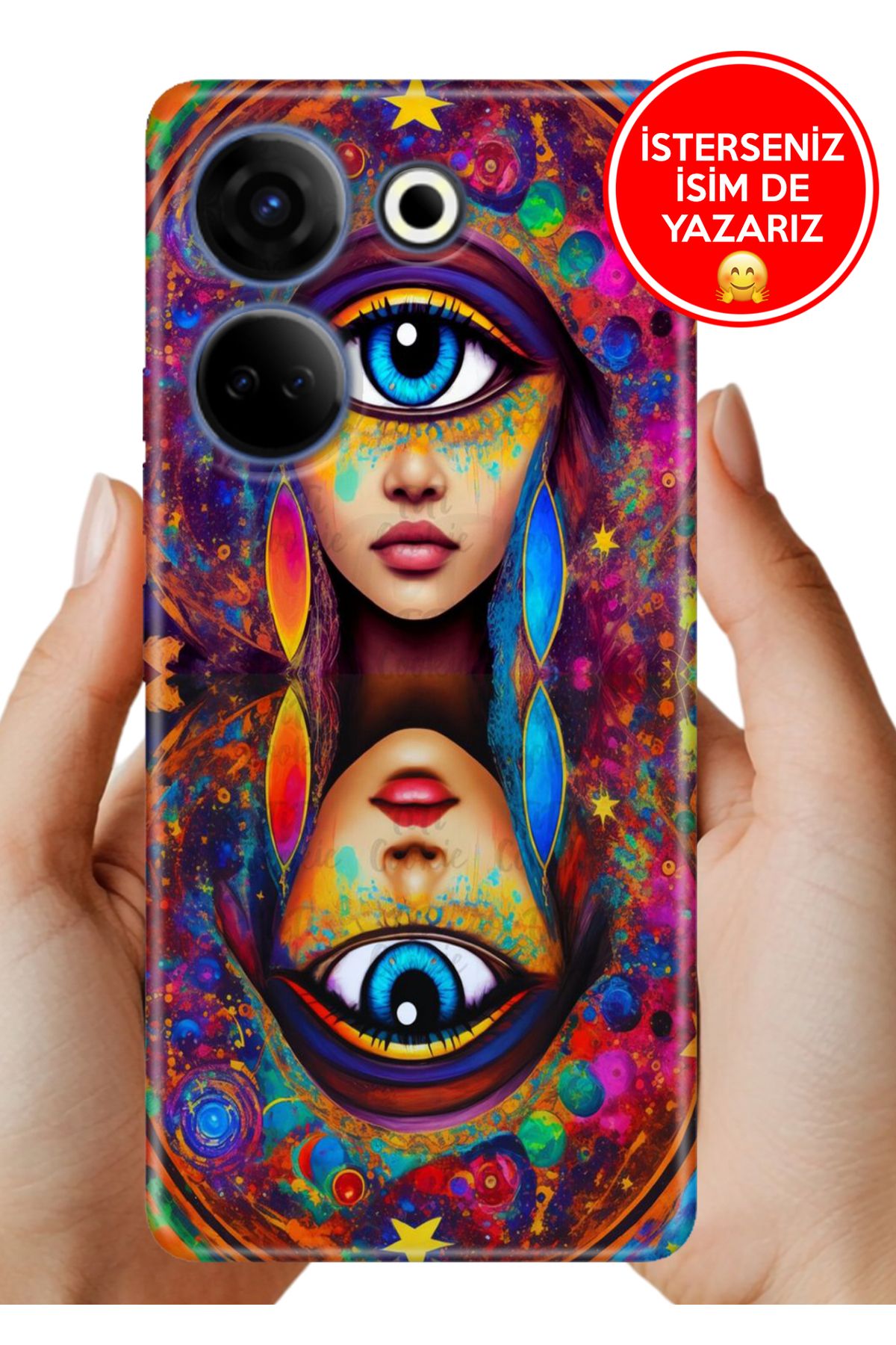 TECNO Camon 20 Pro 4G Kılıf FullCover Resimli Desenli Silikon Double Exposure