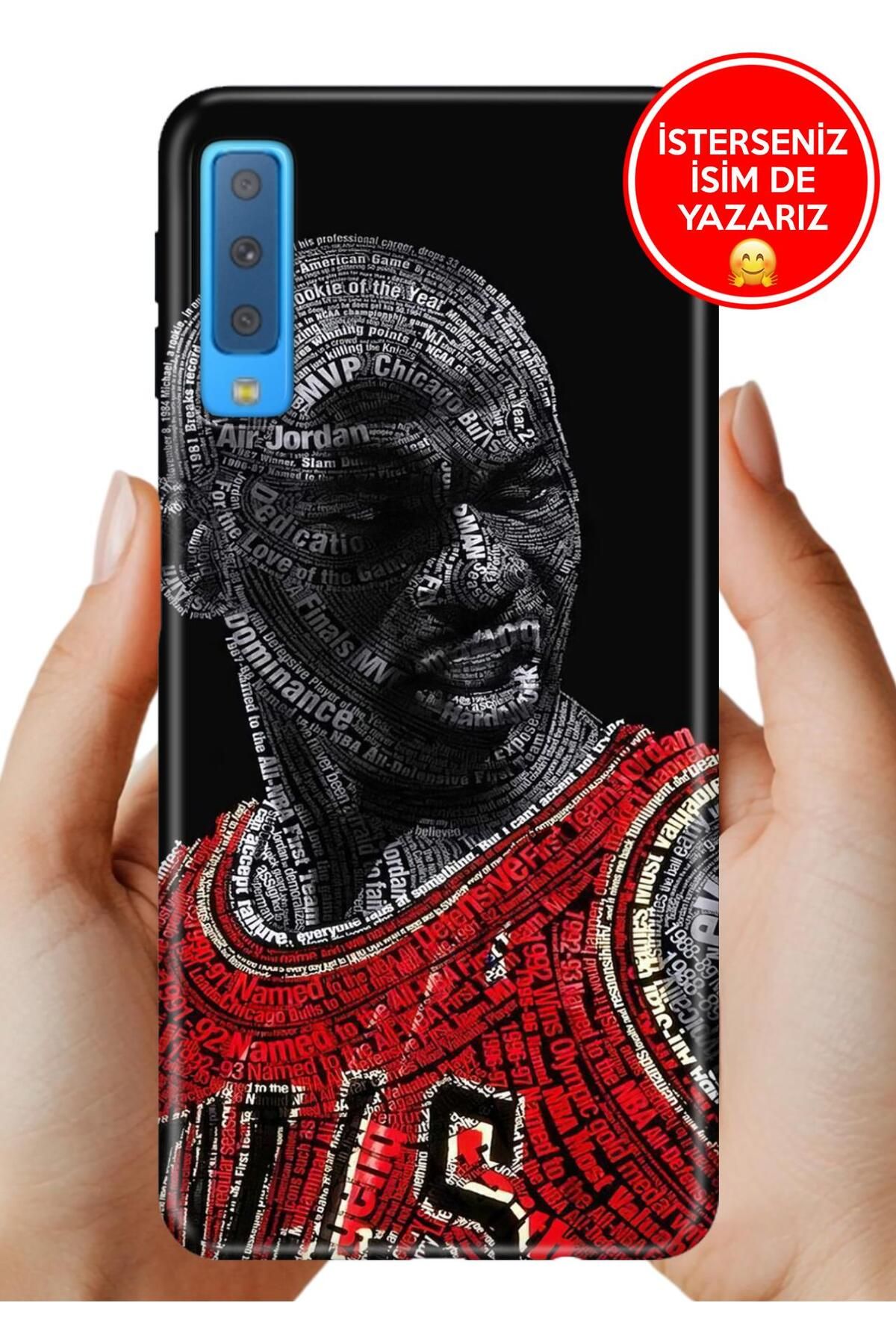 Cekuonline Samsung Galaxy A7 2018 Kılıf 0.35 mm Resimli Silikon Jordan23