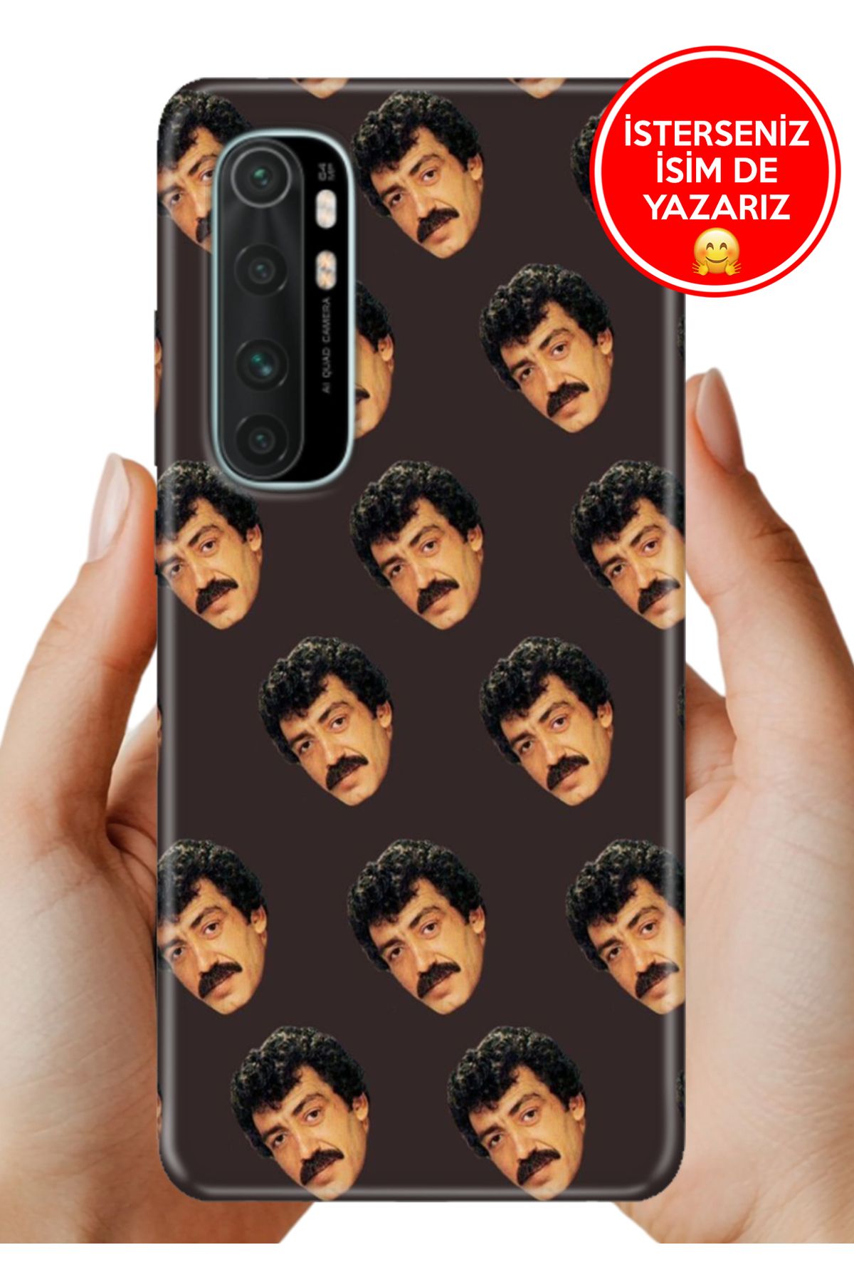 Cekuonline Xiaomi Mi Note 10 Lite Kılıf Desenli Baskılı Kamera Korumalı ZRR Silikon Müslüm Baba