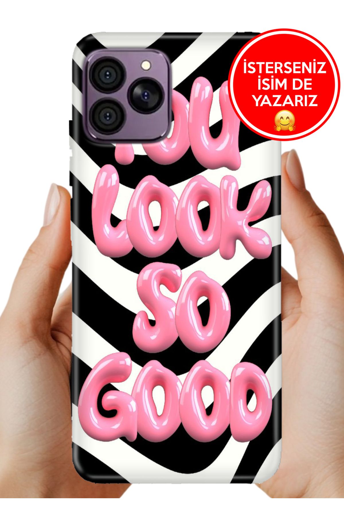 Hikıng A41 Kılıf Desenli Baskılı Kamera Korumalı Silikon You Look So Good
